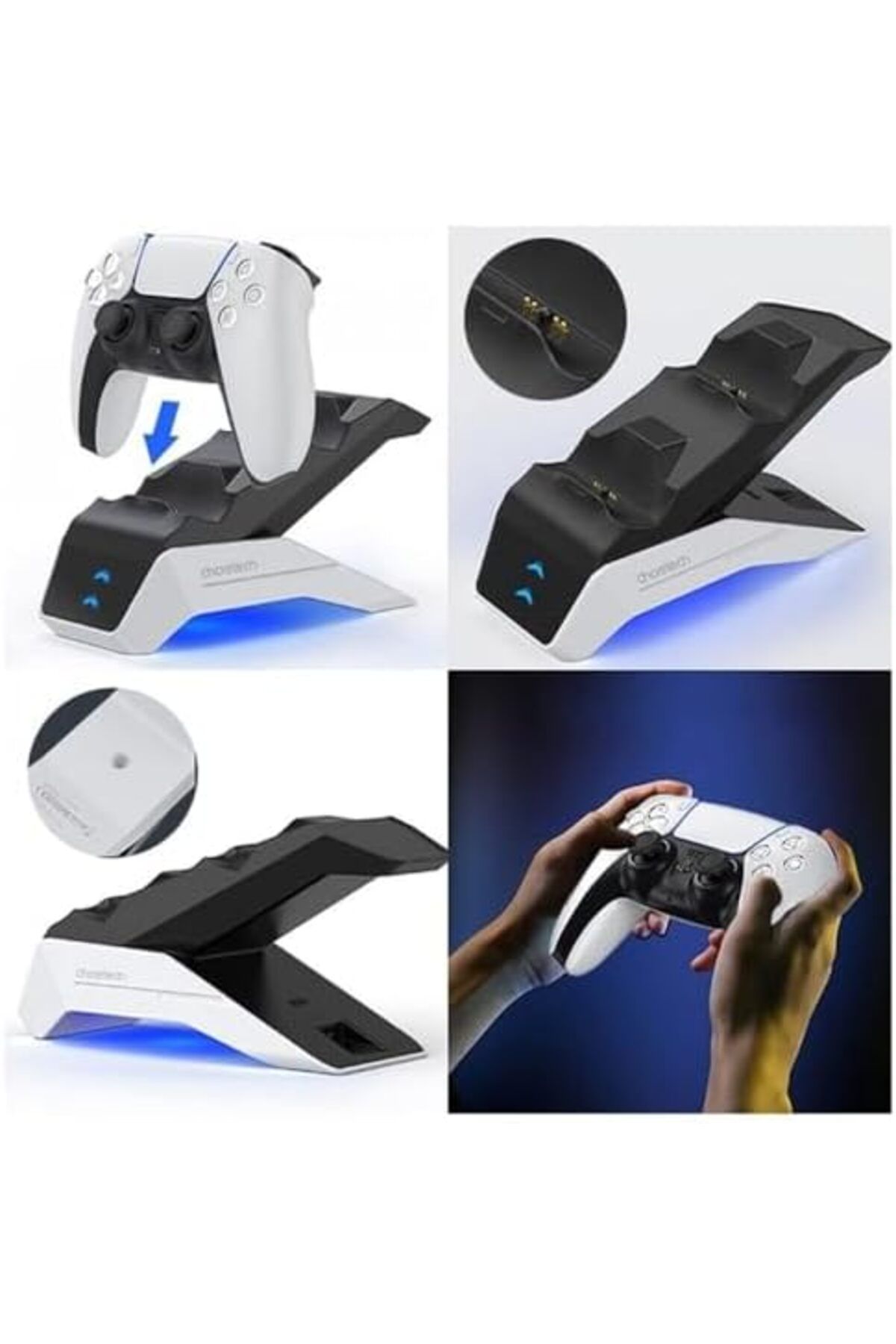 CHOETECH-Charging Dock for PlayStation 5 Controller, White 2