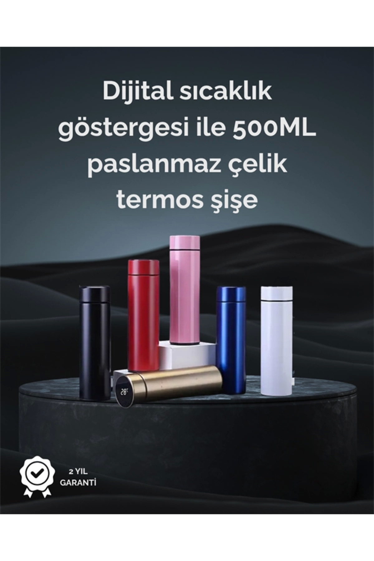 CPU ELEKTRONİK-500ml Insulated Thermos Bottle with Led Temperature Gauge 1