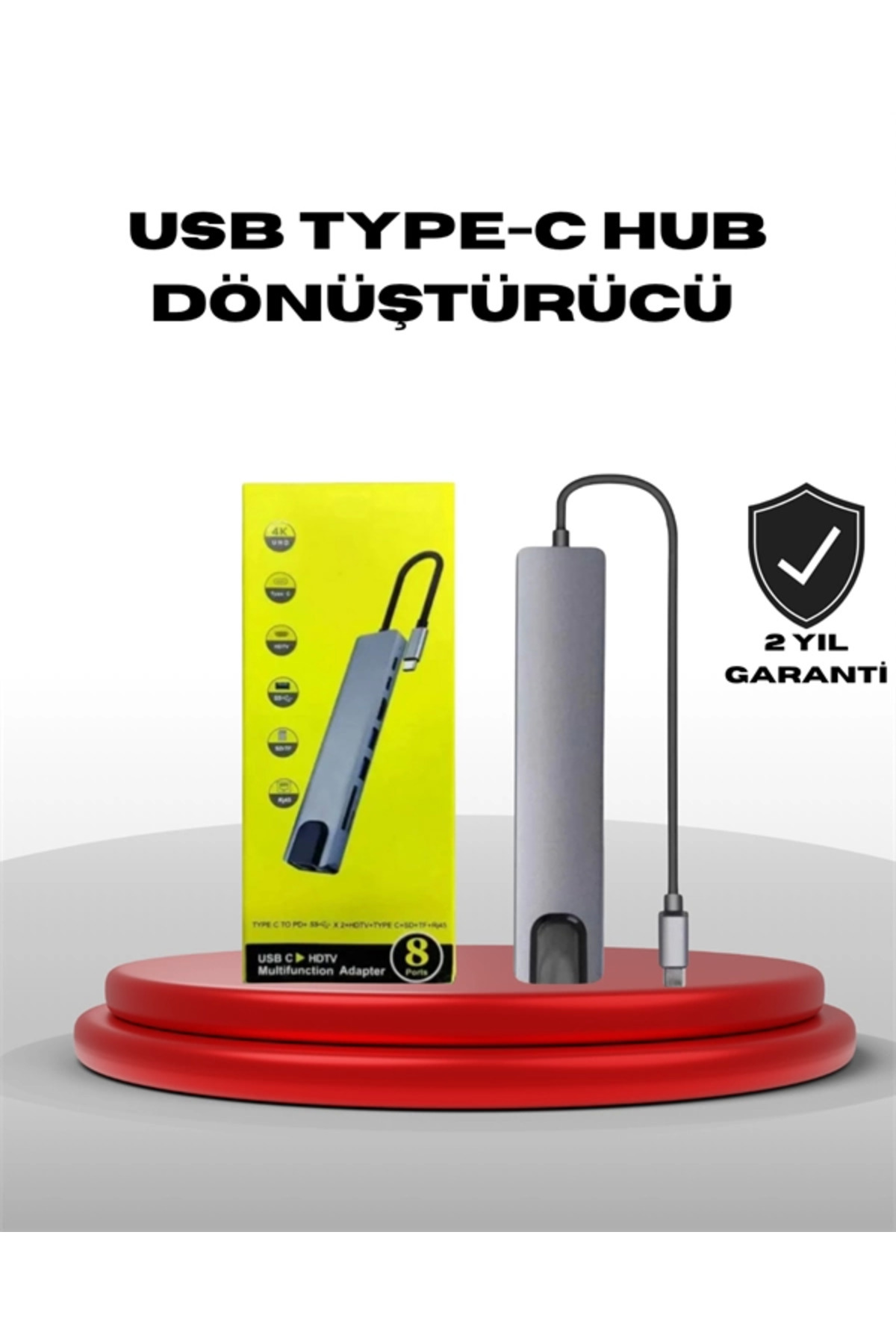 CannStore 4K HDMI Çıkışlı, Gigabit Ethernet'li USB‑C Çoklu Port Hub