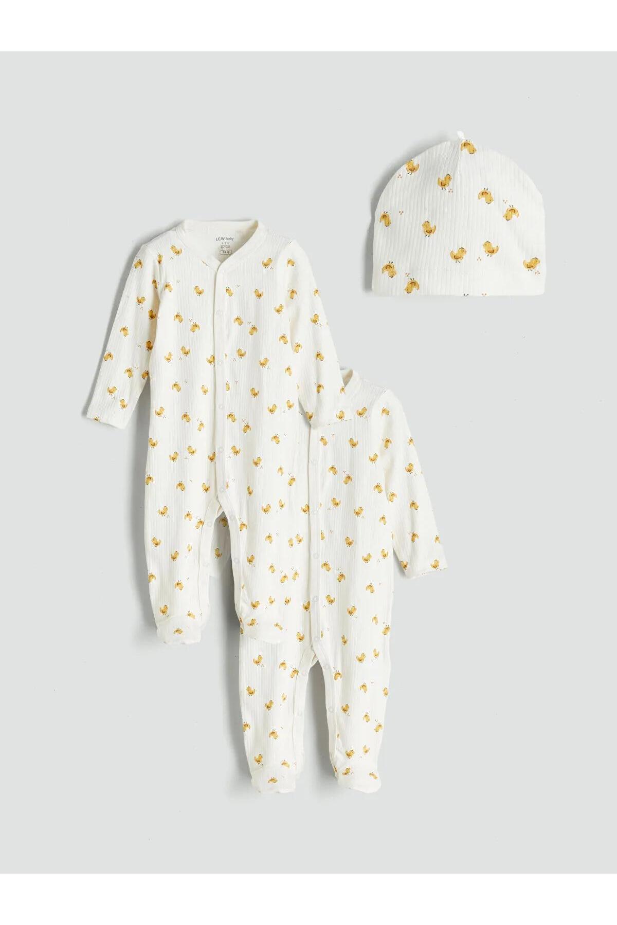 LC Waikiki Lcw Baby V-Neck Printed Baby Girl Hospital Set 2-Piece (W5)