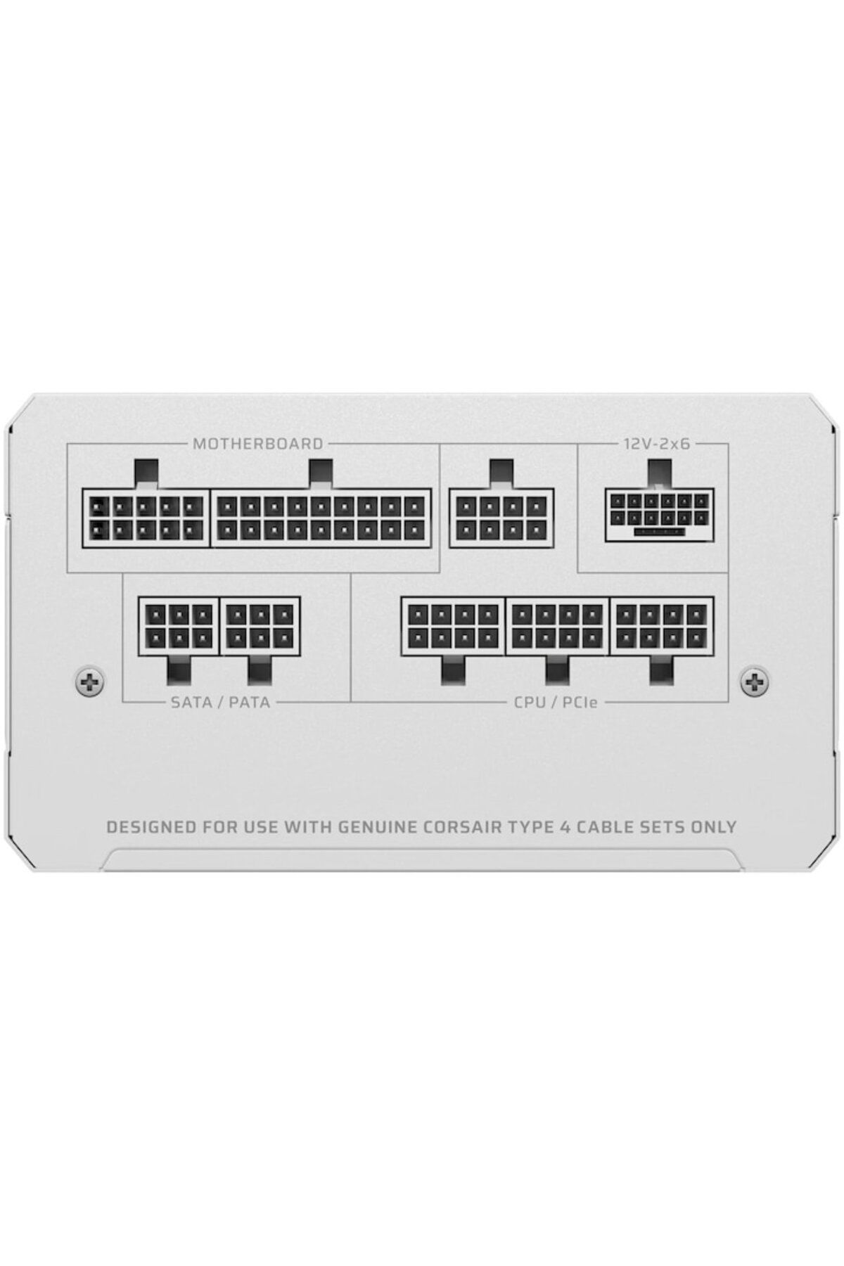 Corsair-RM1000e (2025), 1000 W, ATX 3.1, PCIe 5.1, 80 PLUS GOLD, Full Modular, Low-Noise, White 3