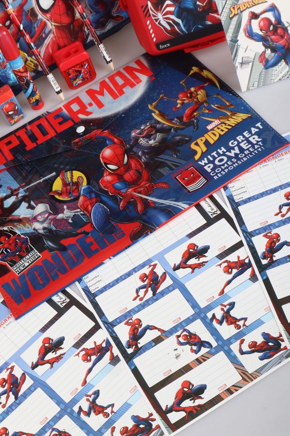 SPIDERMAN-ΜΕ ΑΠΟΚΡΙΔΑ ΤΗΣ DEKOMUS ΜΟΝΟΔΙΑΜΕΡΙΣΜΟ ΜΙΚΡΟ ΜΕΓΕΘΟΣ 32 CM ΝΗΠΙΟΥΡΓΙΟ, ΤΡΟΦΟΔΟΣΙΑ ΚΑΙ ΤΣΑΝΤΑ ΜΕΤΑΡΡΥΘΜΙΣΗΣ, ΜΠΟΥΚΑΛΑ, 6