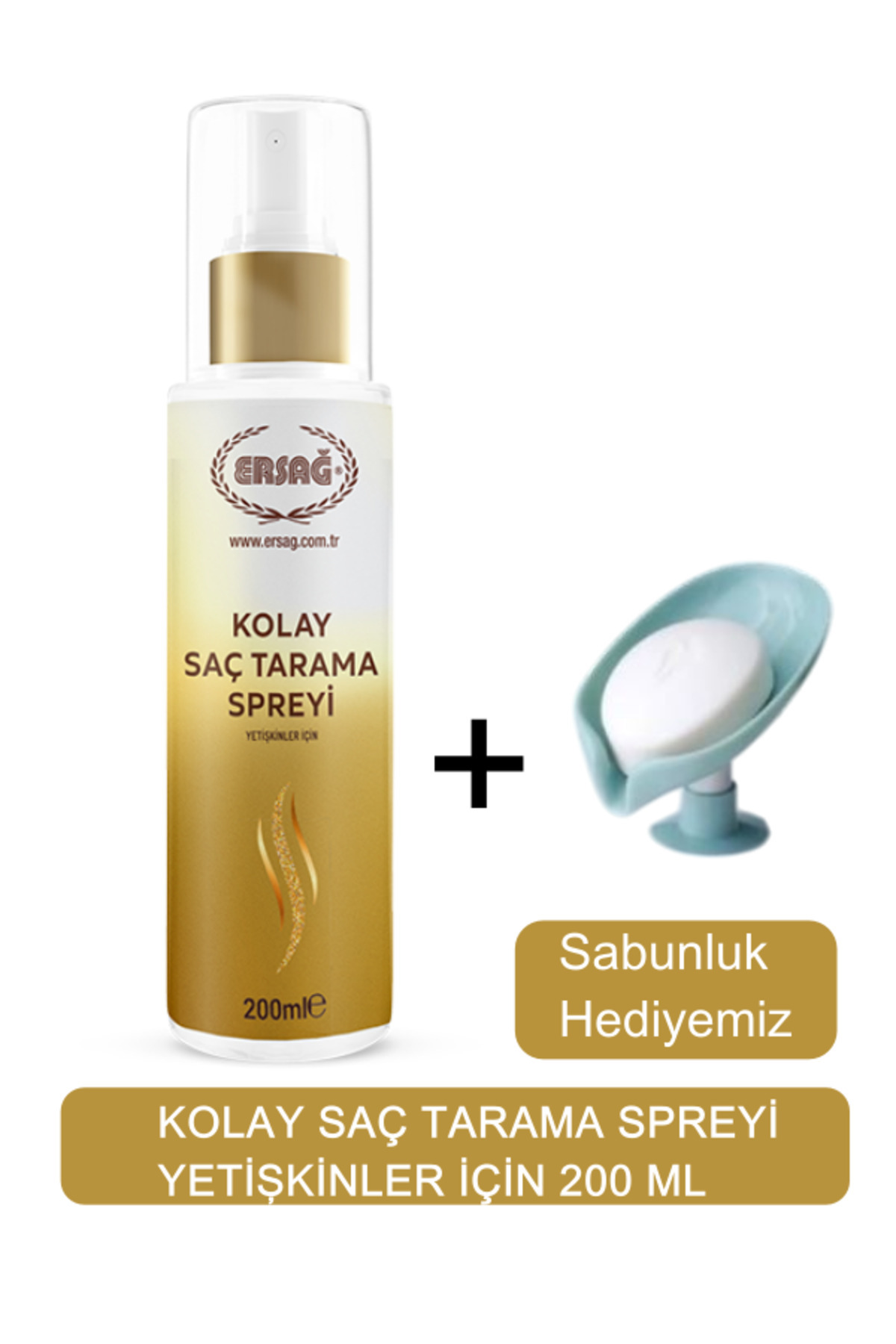 Ersağ Kolay Saç Tarama Spreyi -Yetişkinler İçin 200 ML - Sabunluk Hediyemiz 452-07