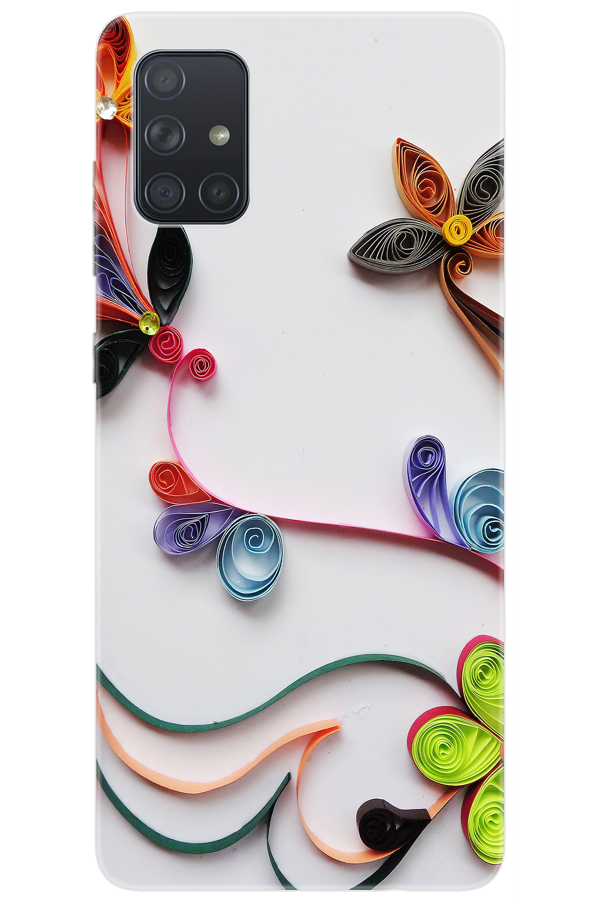 Samsung Galaxy A71 (SM-A715F) Compatible Case Pattern Printed Silicone Flower Pattern NGO:220 CP-p3hAJqn