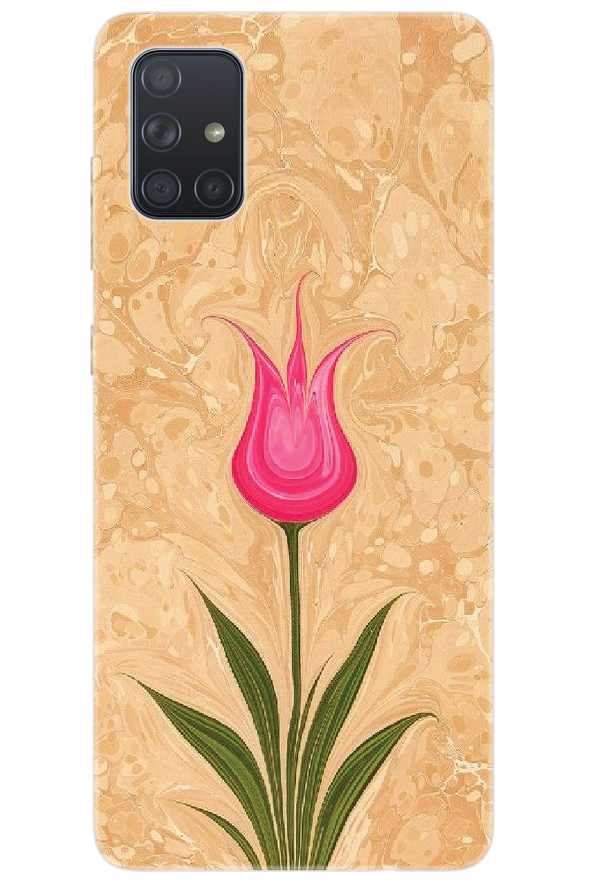 Samsung Galaxy A71 (SM-A715F) Compatible Case Pattern Printed Silicone Tulip Design NGO:544 CP-zHte5fi