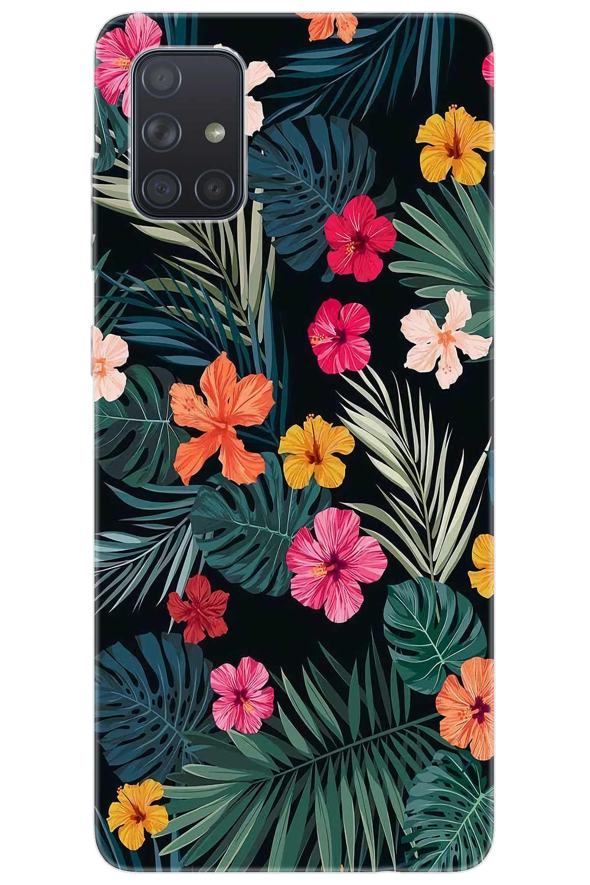 Samsung Galaxy A71 (SM-A715F) Compatible Case Pattern Printed Silicone Flowers NGO:632 CP-mP2qDMz
