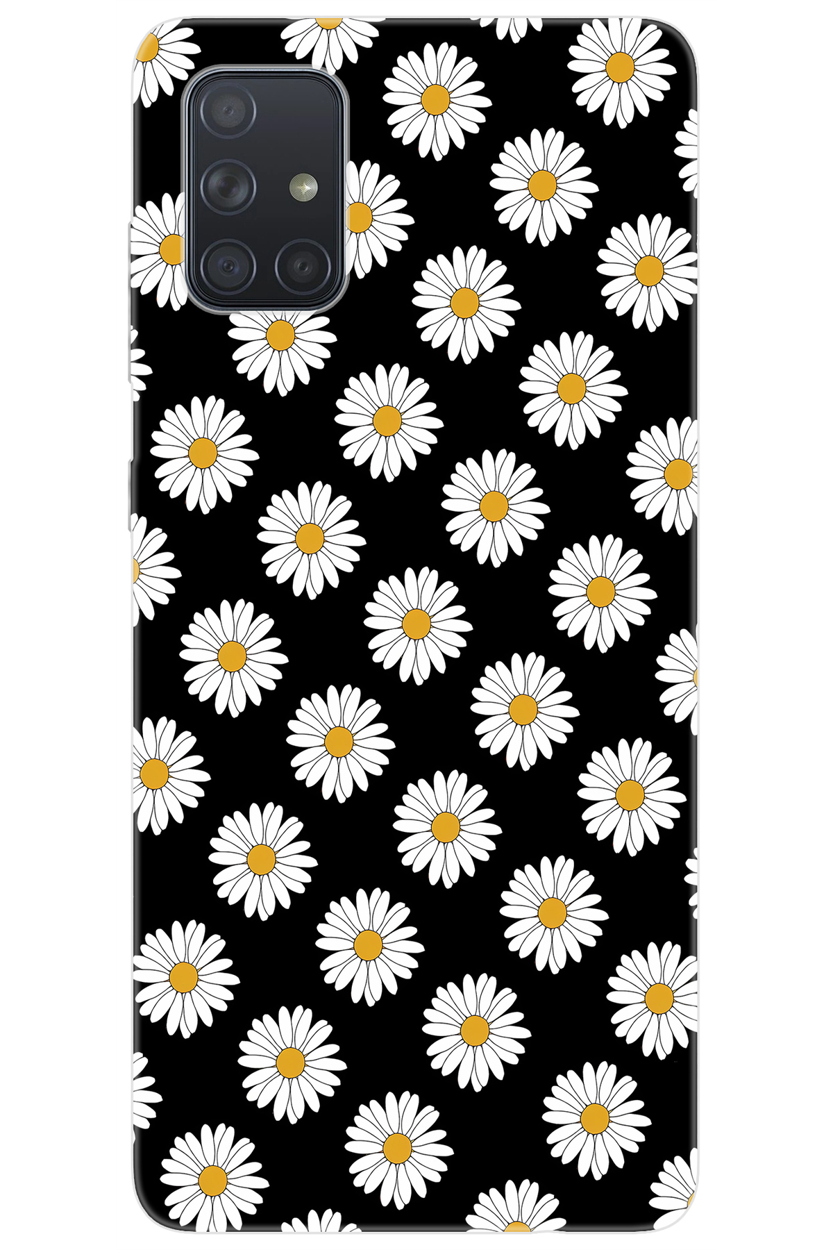 Samsung Galaxy A71 (SM-A715F) Compatible Case Pattern Printed Silicone Daisy Series NGO:634 CP-CiFSBWu