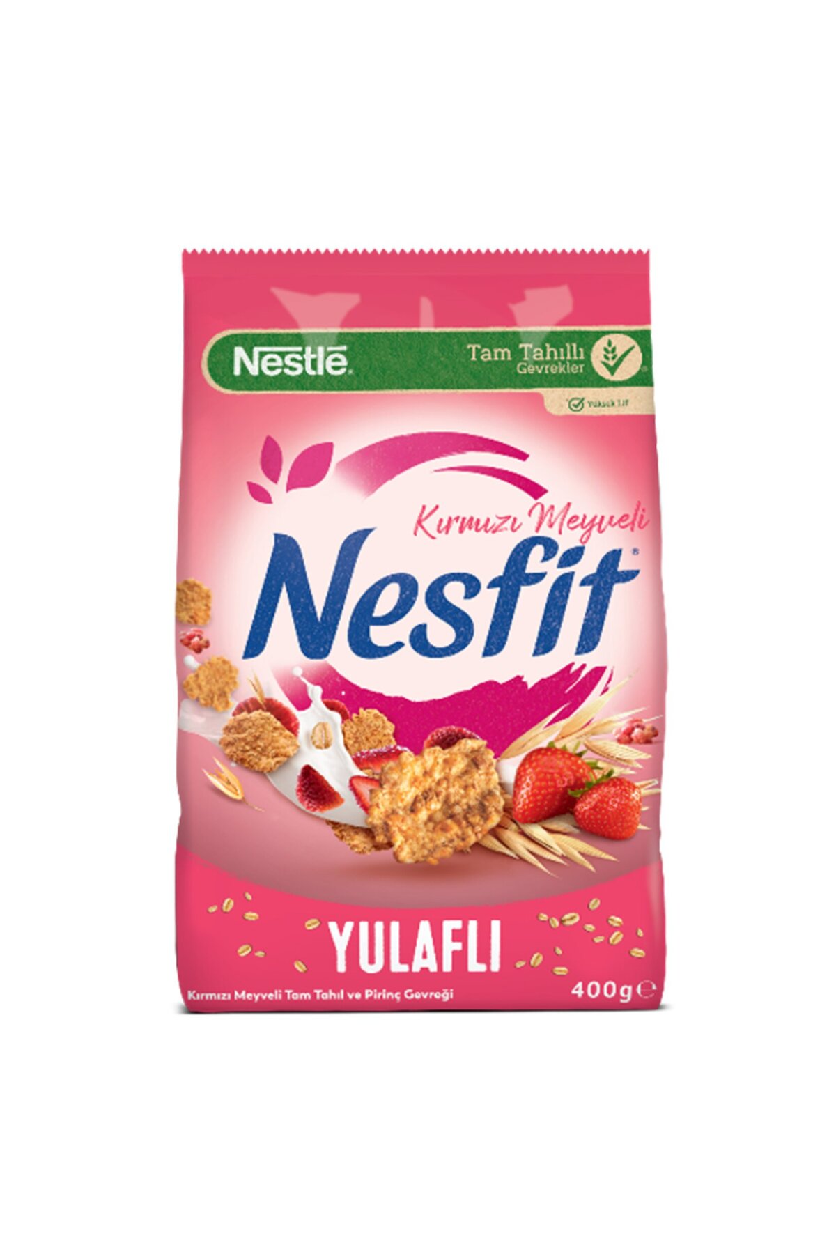 Nesfit Kırmızı Meyveli Tam Tahıl ve Pirinç Gevreği 400 Gr x 1 Adet