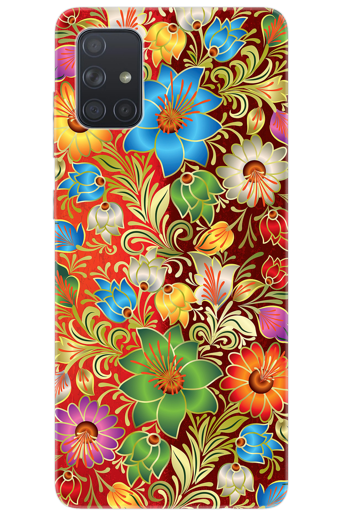 Samsung Galaxy A71 (SM-A715F) Compatible Case Pattern Printed Silicone Flowers Series NGO:532 CP-cqAdE4O