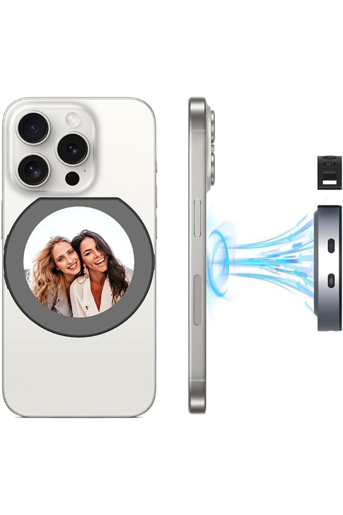Generic-شاشة مراقبة الهاتف المغناطيسية لتسجيل الفيديو السيلفي لأجهزة iPhone 12+ وAndroid لمدوني الفيديو والمبدعين (HL210) 4