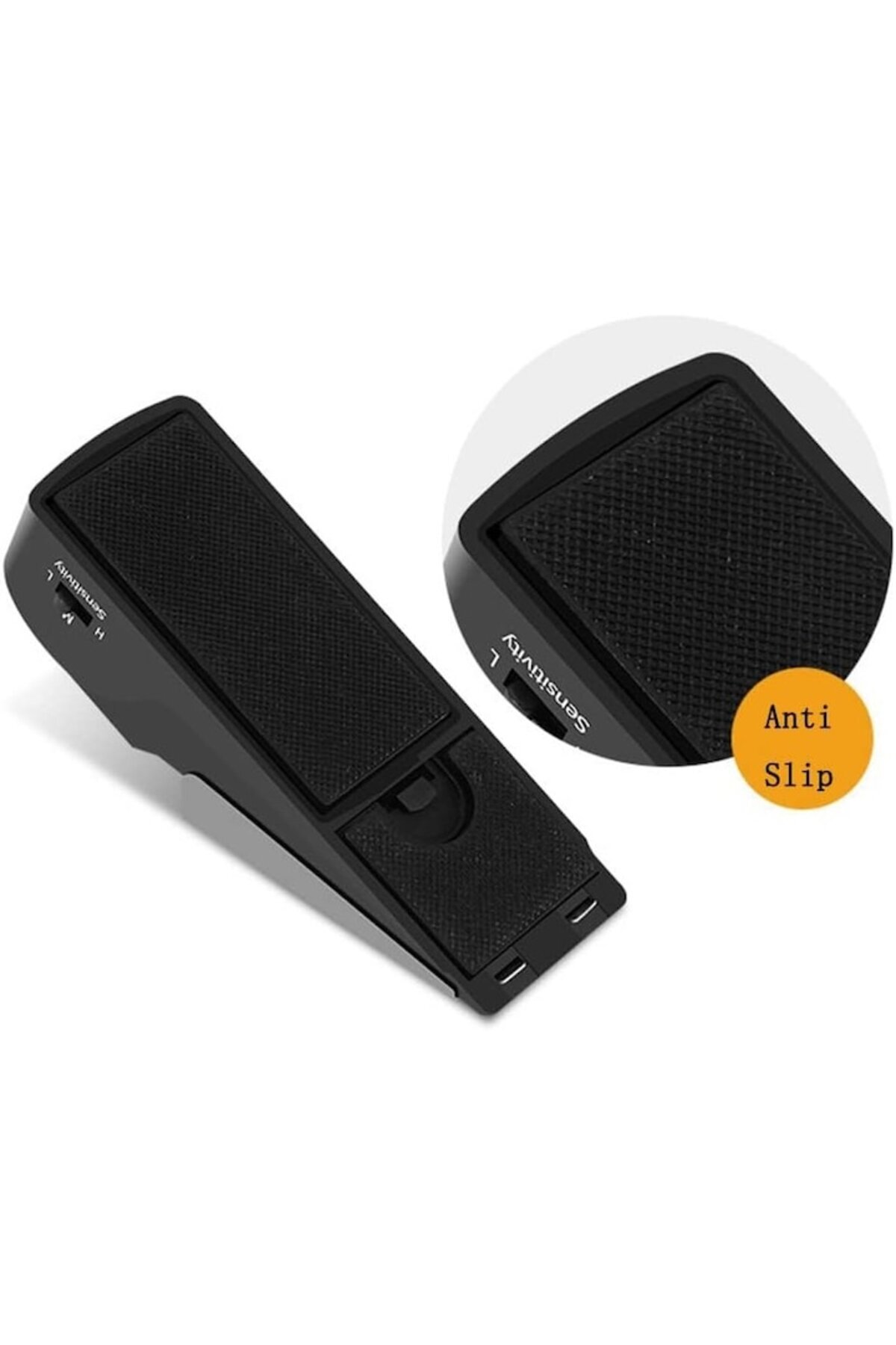 Flo-Door Stopper with Alarm, 120DB, Battery Powered, Adjustable Sensitivity, Non-Slip, ON-OFF Button, 14 3
