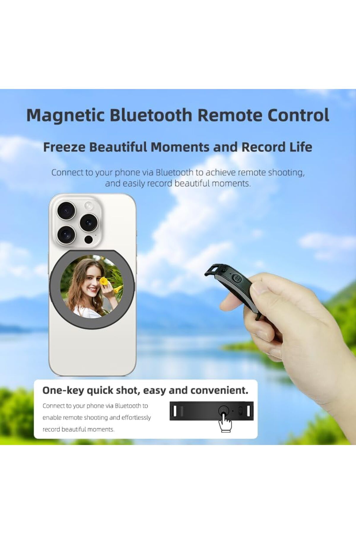 Generic-شاشة مراقبة الهاتف المغناطيسية لتسجيل الفيديو السيلفي لأجهزة iPhone 12+ وAndroid لمدوني الفيديو والمبدعين (HL210) 3