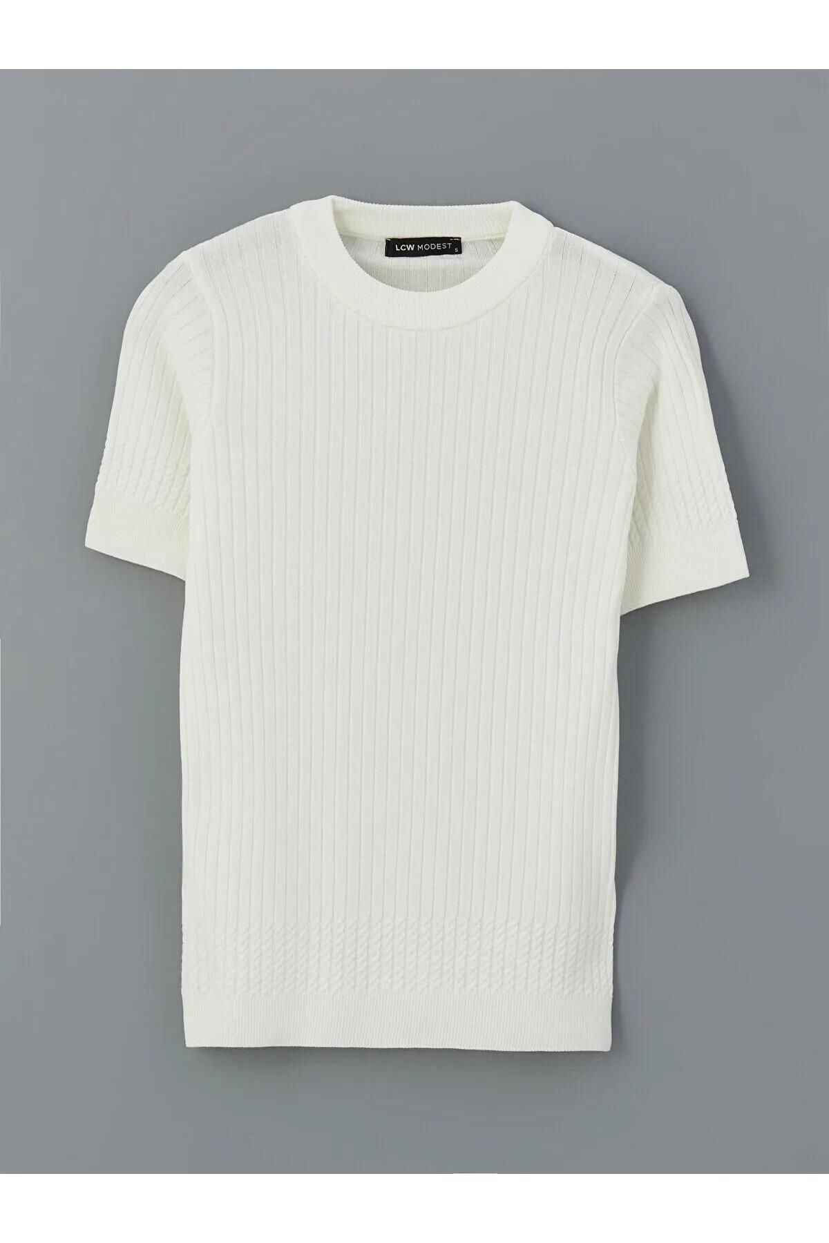 LC Waikiki-Pulover LCW Modest Crewneck pentru femei (W5) 4