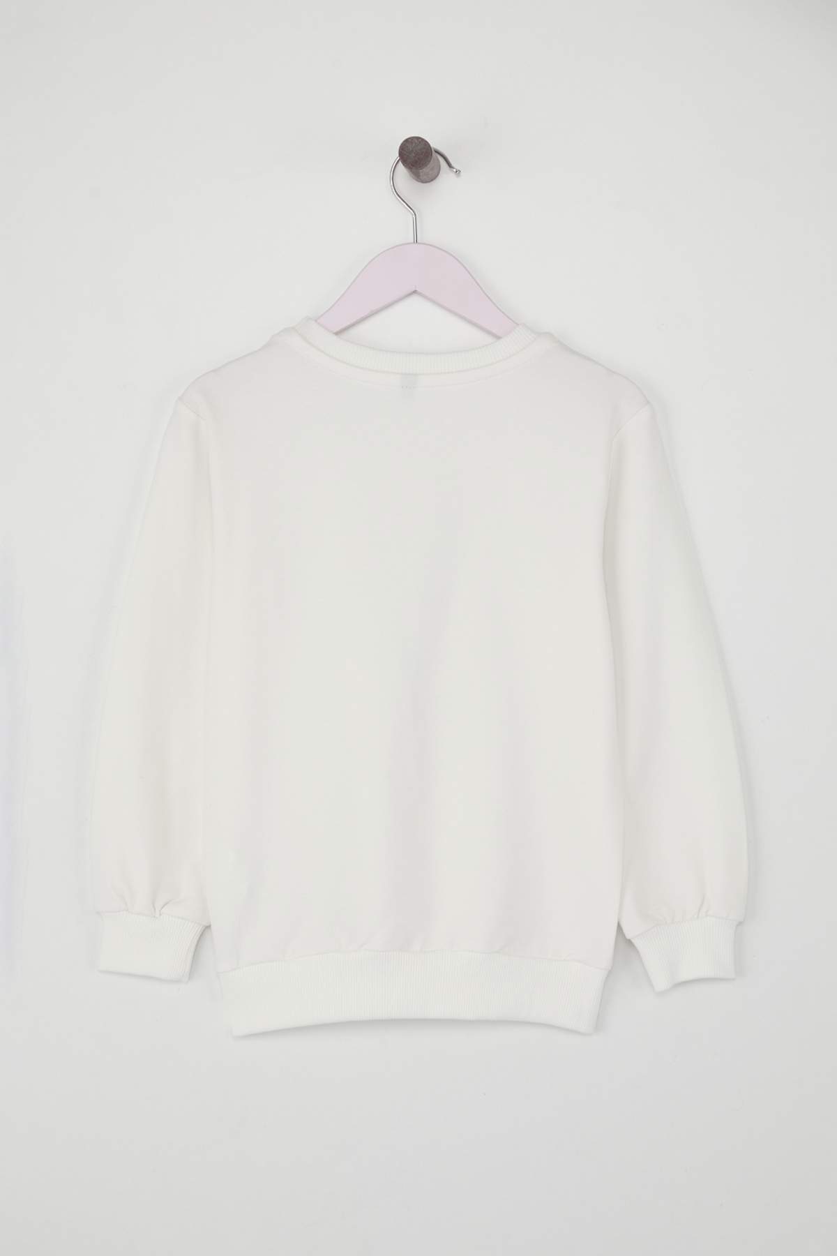 Trendyolmilla  Gül Kurusu- Ekru 2'li Pamuklu Düz/Basic Kız Çocuk Örme Okul Sweatshirt TKDAW25SW00000 - Görsel 6