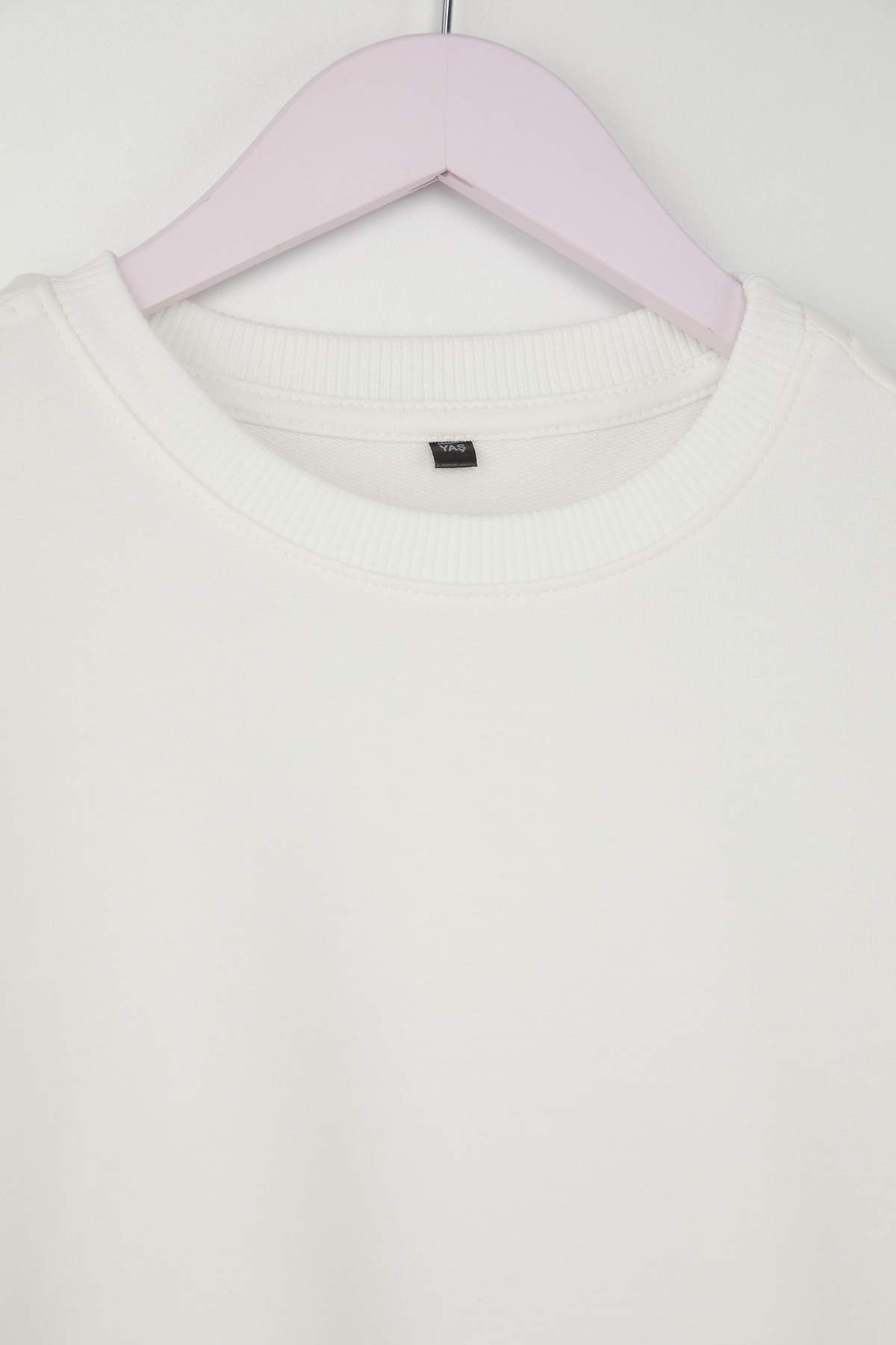 Trendyolmilla  Gül Kurusu- Ekru 2'li Pamuklu Düz/Basic Kız Çocuk Örme Okul Sweatshirt TKDAW25SW00000 - Görsel 5