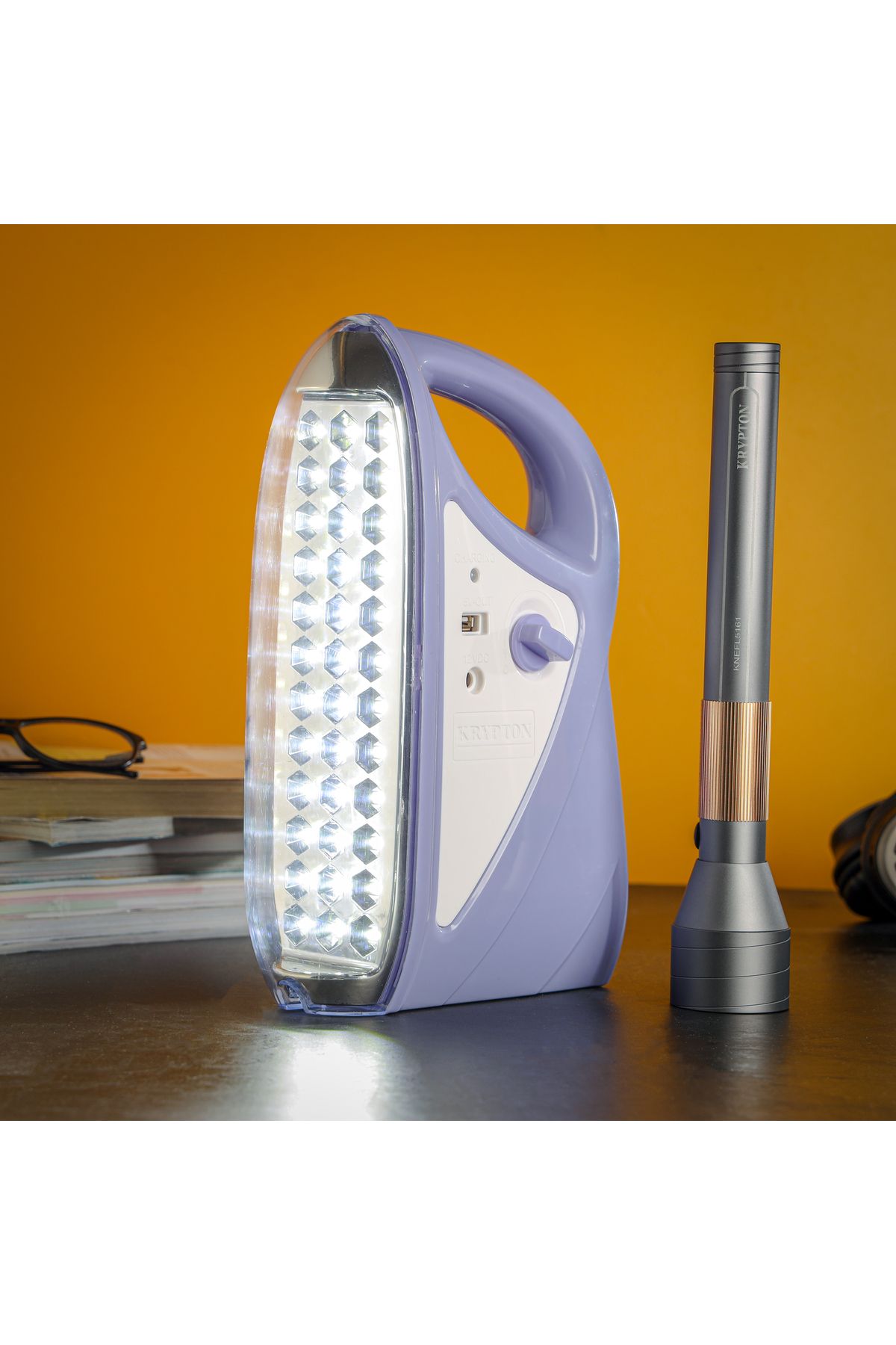 KRYPTON-2-in-1 Led Lantern & Flashlight – 4000mah Battery, Usb Output, 2.5–200hr Runtime 4