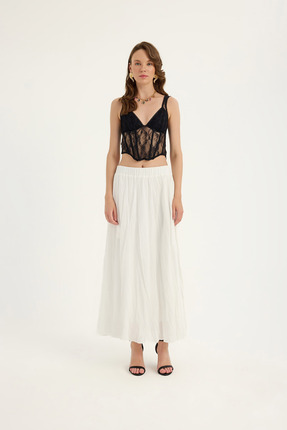 Sevilen Tekstil Uzun Crush Etek