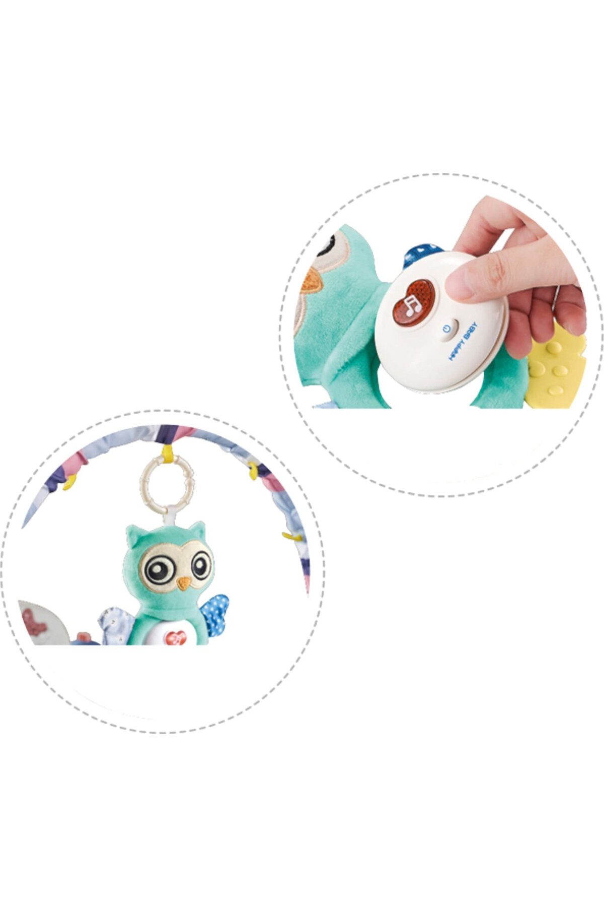 hediyecik Bebek Uyku Arkadaşı Sevimli Peluş Baykuş Sesli Işıklı Diş Kaşıyıcılı 19 Cm fotoğrafı 5 (önizleme)