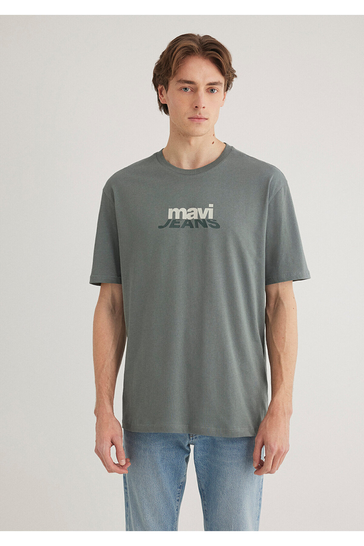 Mavi-Grünes T-Shirt mit Logo-Print, lockere Passform / lockere, entspannte Passform 0612355 -71577 4
