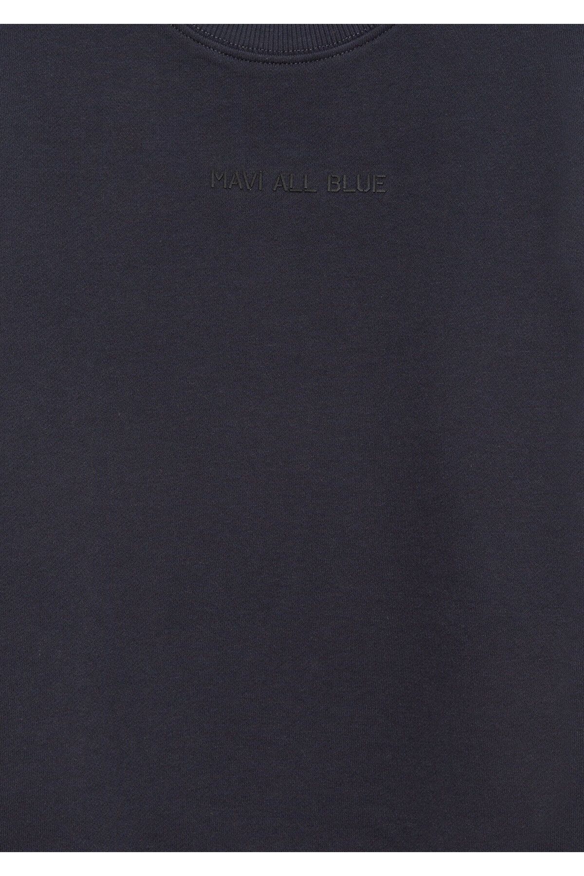 Mavi-Anthrazitfarbenes Basic-Sweatshirt aus Bio-Baumwolle 6S10043-70087 6