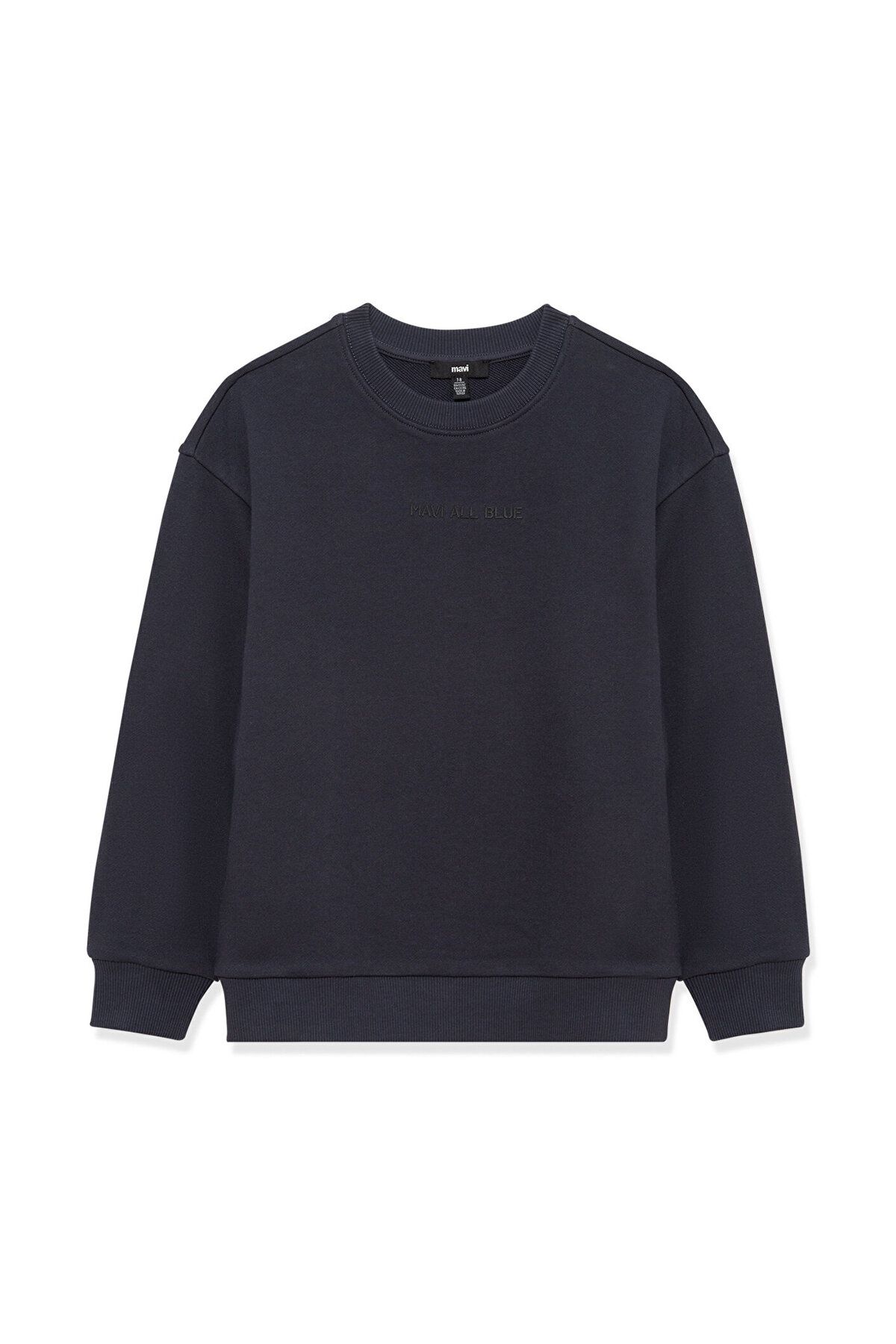 Mavi-Anthrazitfarbenes Basic-Sweatshirt aus Bio-Baumwolle 6S10043-70087 3
