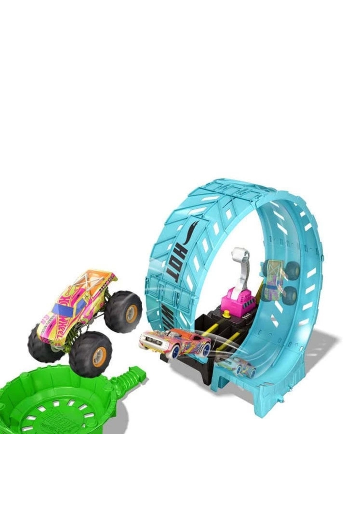 HOT WHEELS HBN02 Monster Trucks Karanlıkta Parlayan Çemberde Yarış Seti fotoğrafı 5 (önizleme)