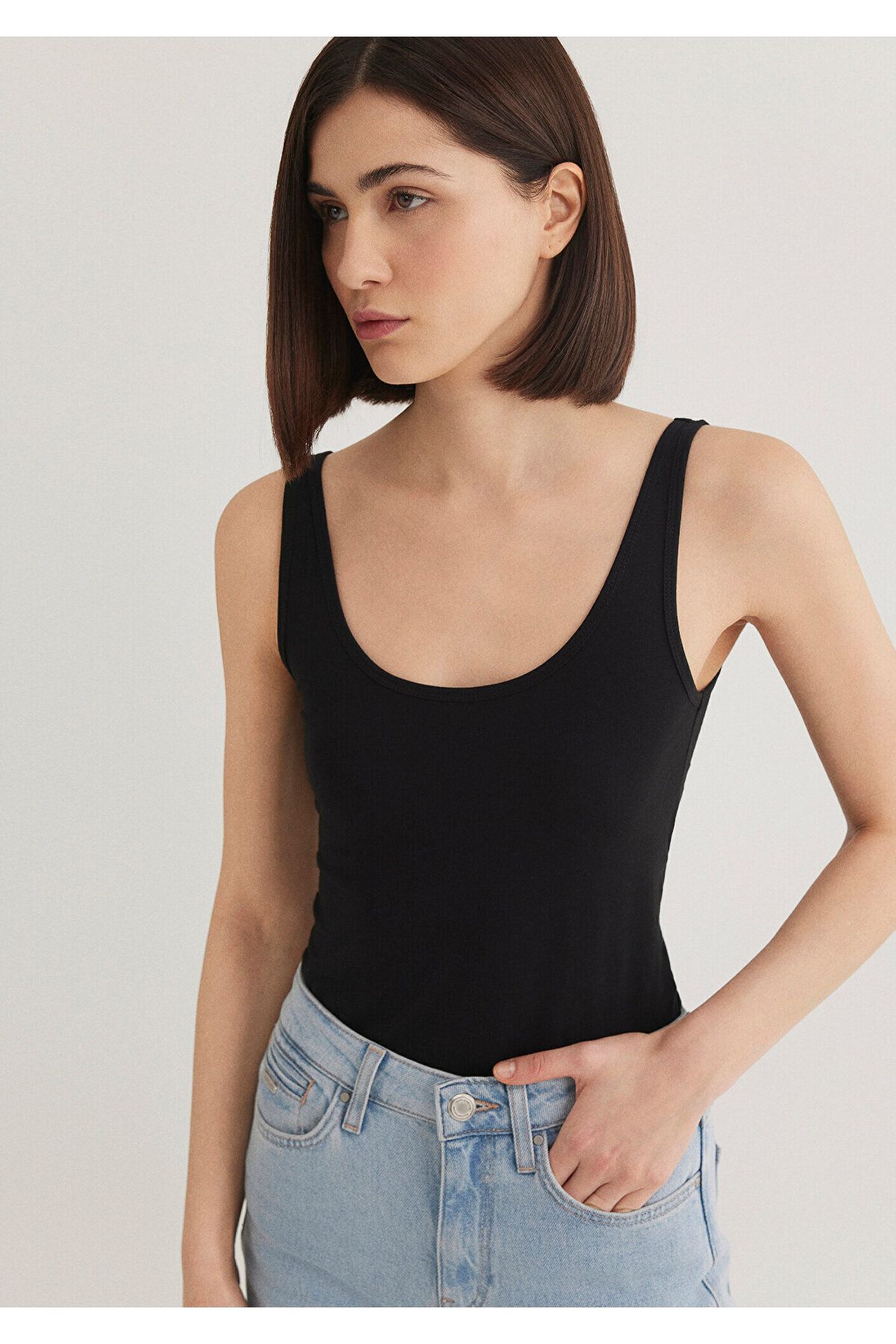 Mavi-Μαύρο Basic Stretch Tank Top Fitted / Εφαρμοσμένο κόψιμο 164156 -900 2