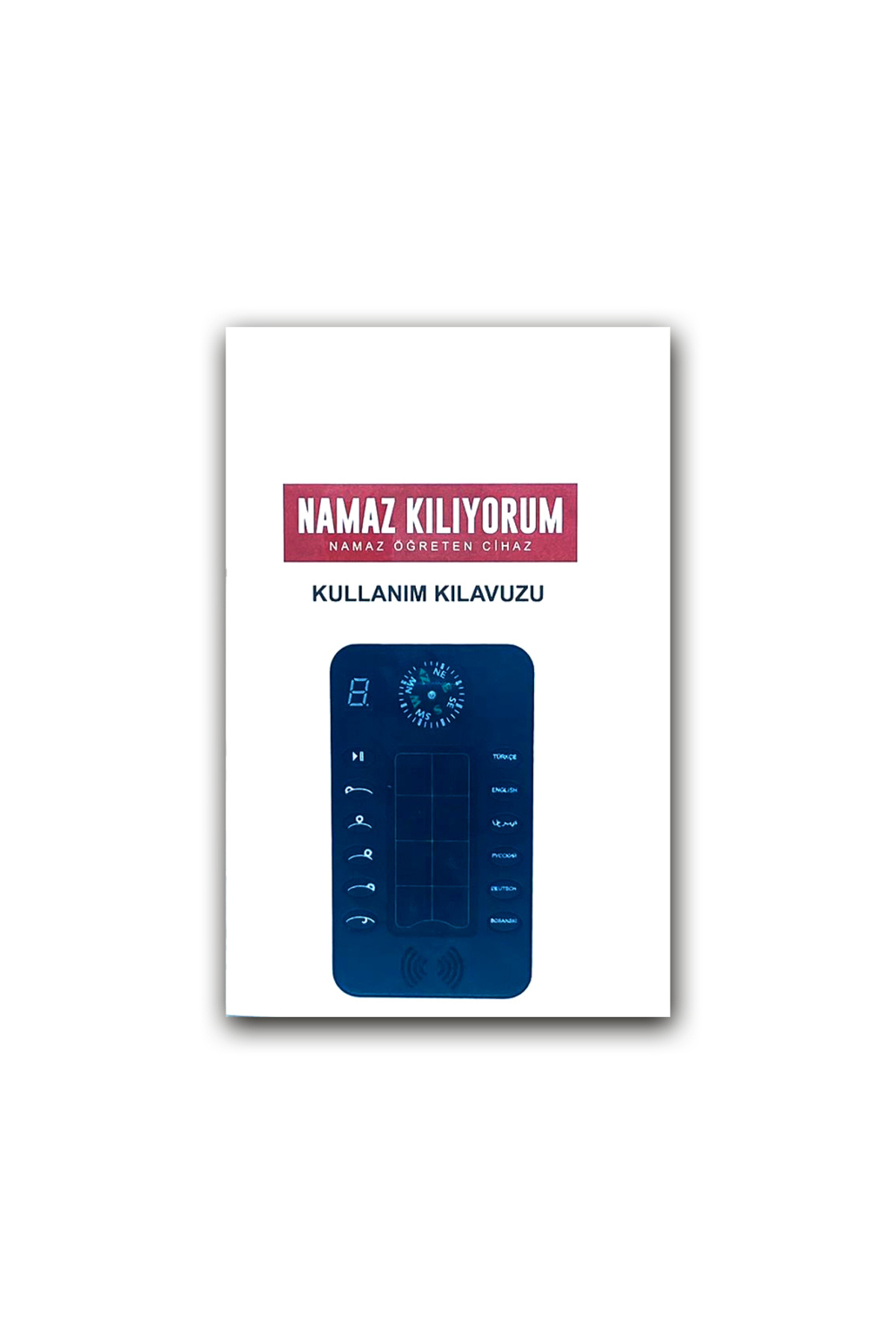 Azim Dağıtım-I'M Praying - Compass Device Teaching Prayer with Sound - Supports 6 Languages ​​- Led Rekat Counts 4