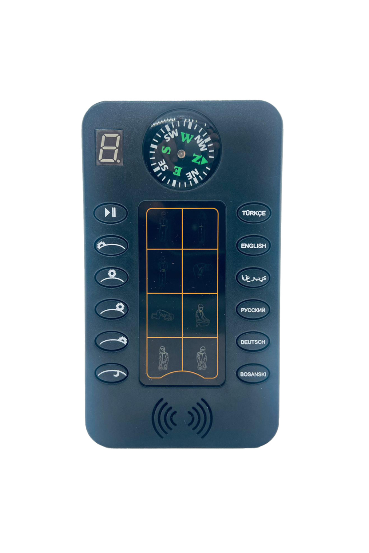 Azim Dağıtım-I'M Praying - Compass Device Teaching Prayer with Sound - Supports 6 Languages ​​- Led Rekat Counts 3