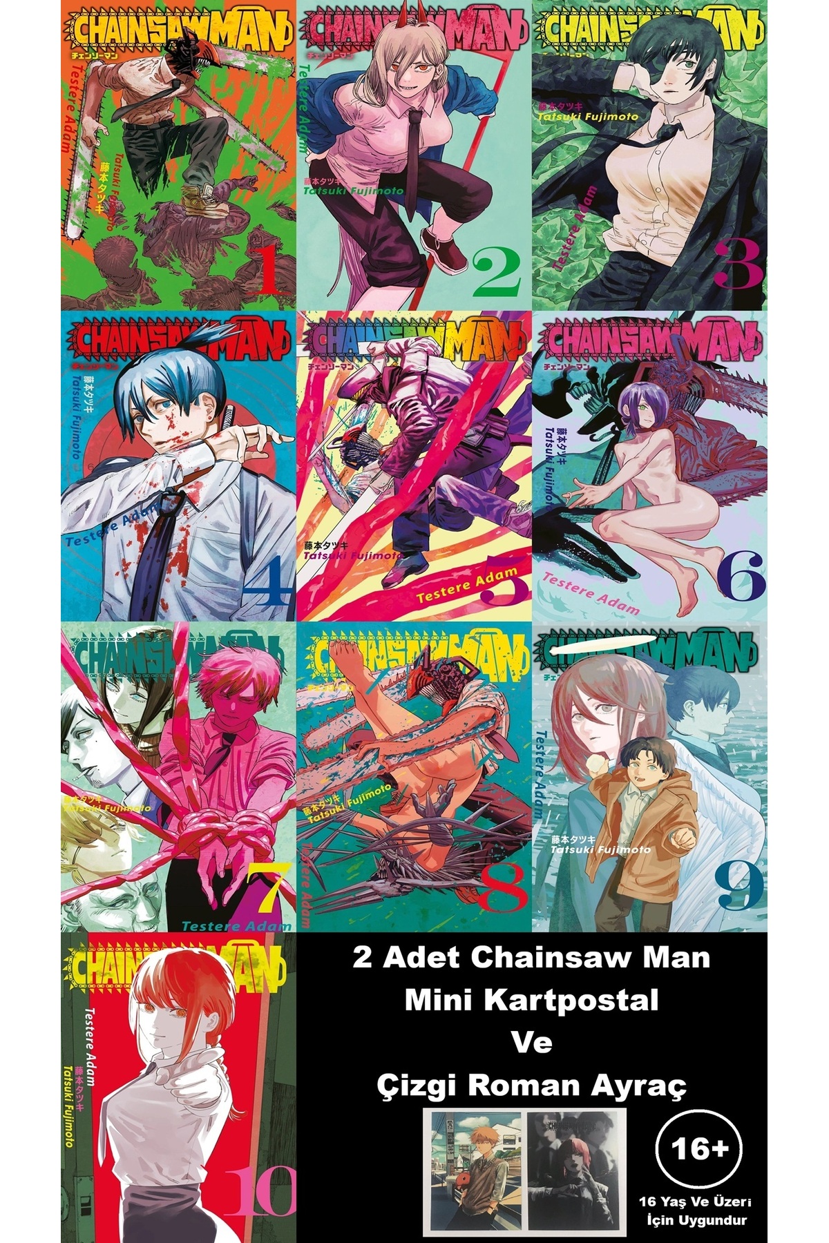 Testere Adam Gerekli Şeyler Yayıncılık Chainsaw Man-Testere Adam 1-2-3-4-5-6-7-8-9 ...