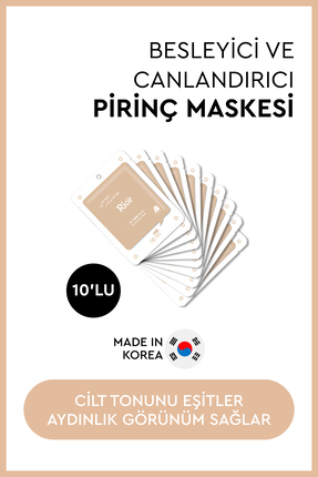 Mjcare On Rice Extract Mask - Pirinç Özlü Yüz Maskesi 10'lu