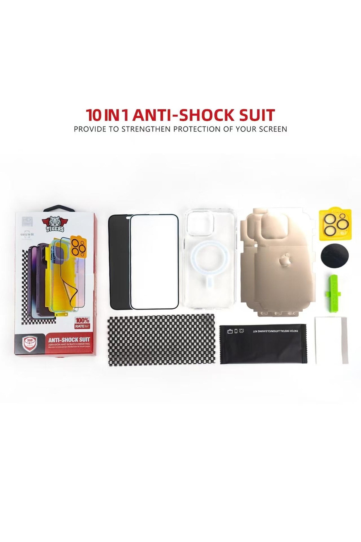 بكج الحماية تايجرز المتكاملة 10 في 1 لحماية الجوال...