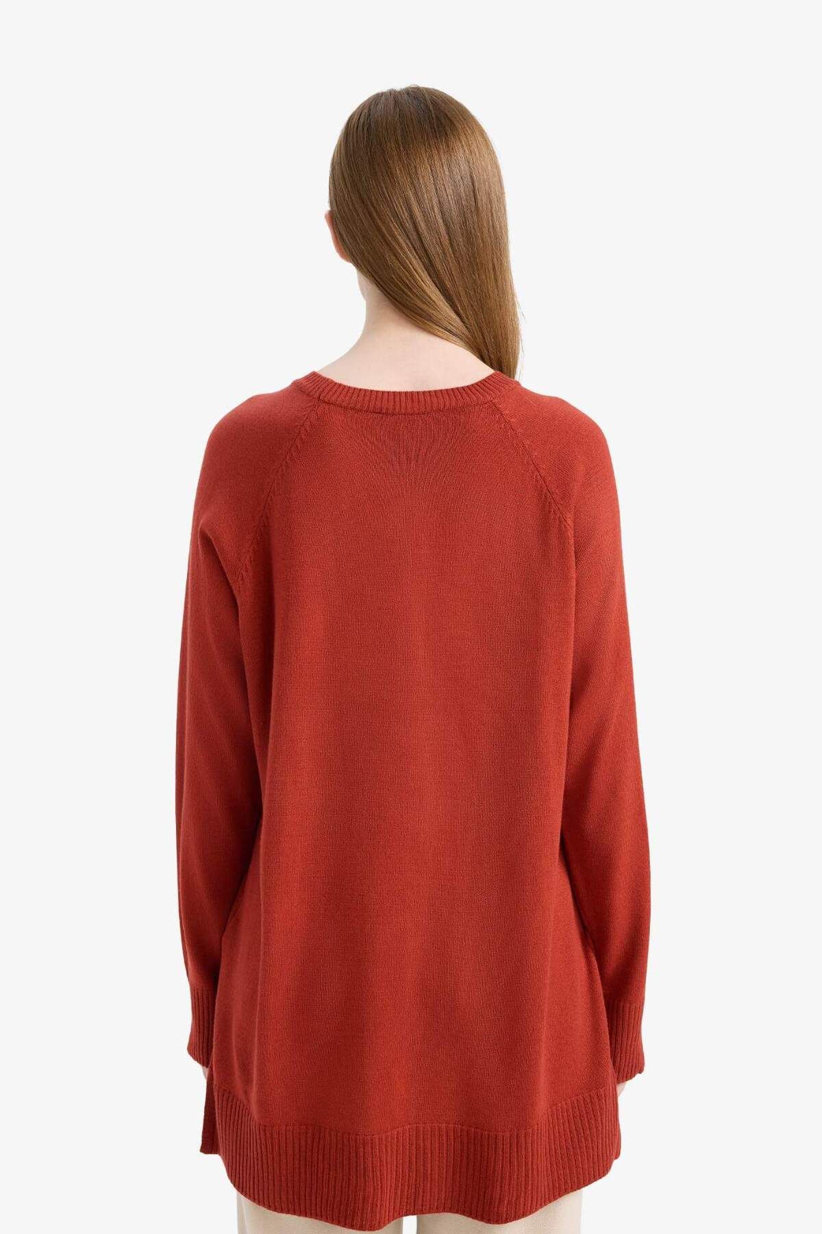 DeFacto-Regular Fit Crew Neck Basic Απλό Μακρυμάνικο Μπλουζάκι C4474AX25WN 7