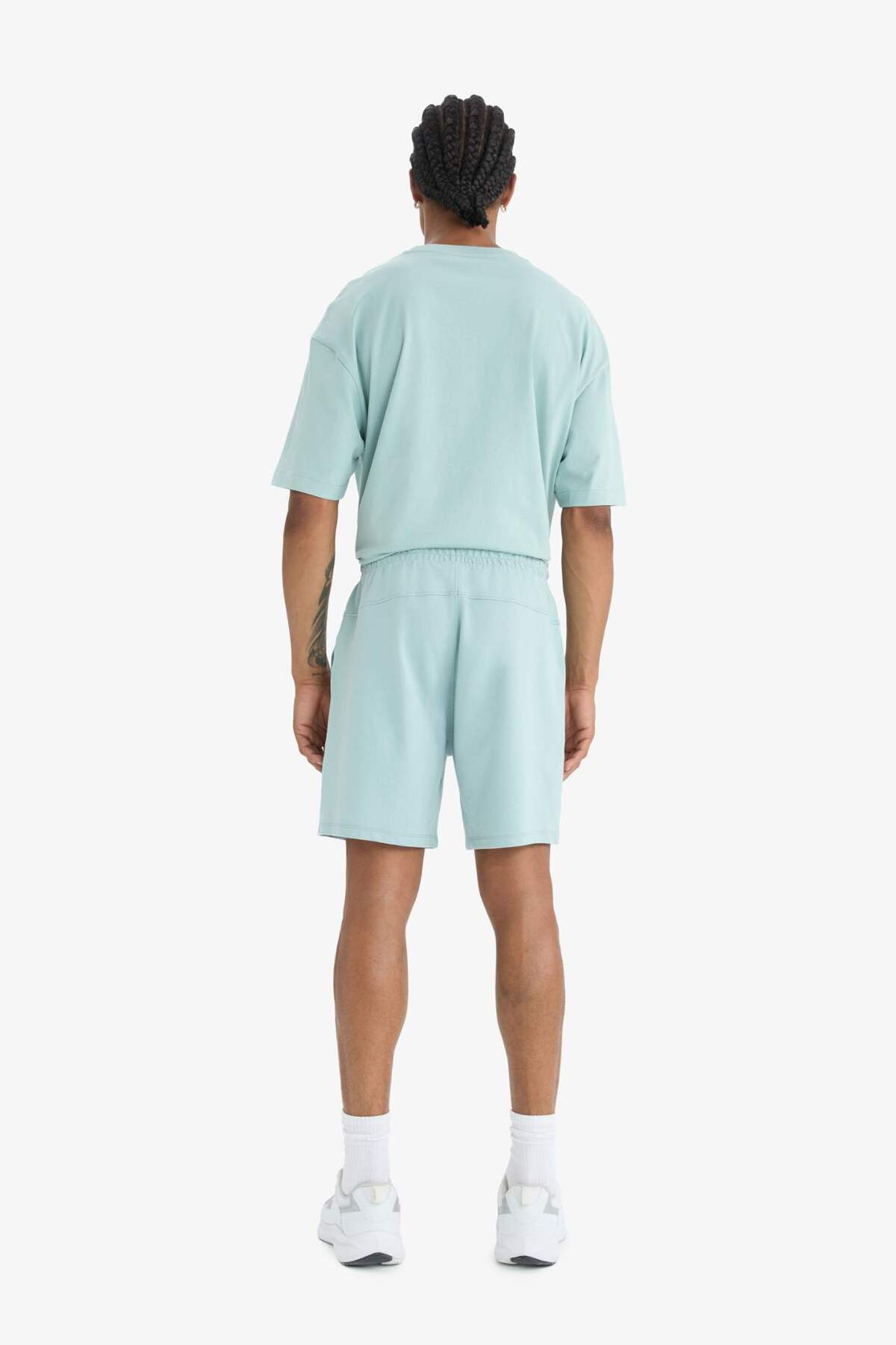 DeFacto-Defactofit Standard Fit Sportsman Waist Lace-Up Shorts with Pockets E2585Ax25Sm 6