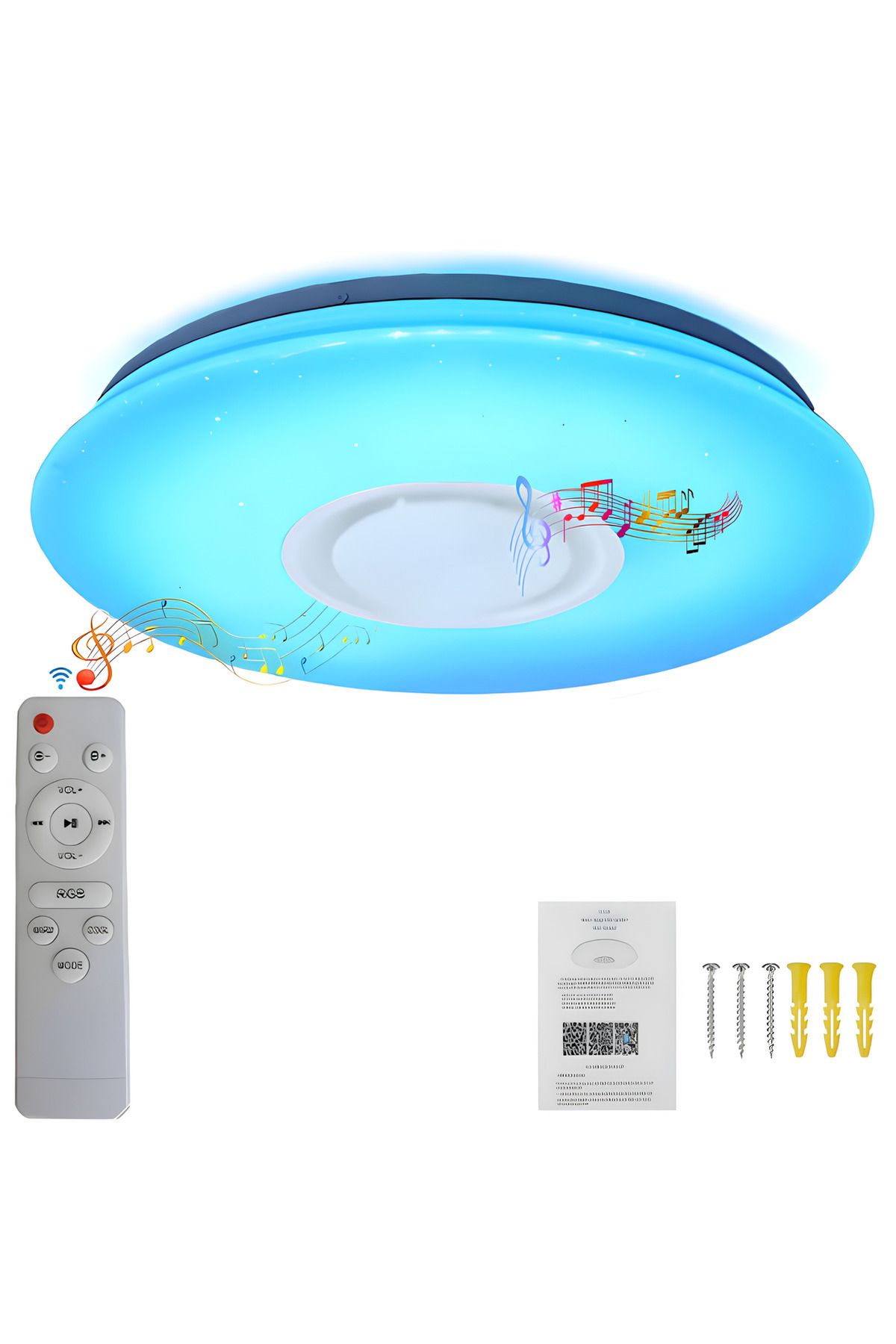 VELTILUXE-VELTILUXE RGB LED ceiling light, diffuser, diameter 40 cm, 40w, application, Bluetooth, class A 1