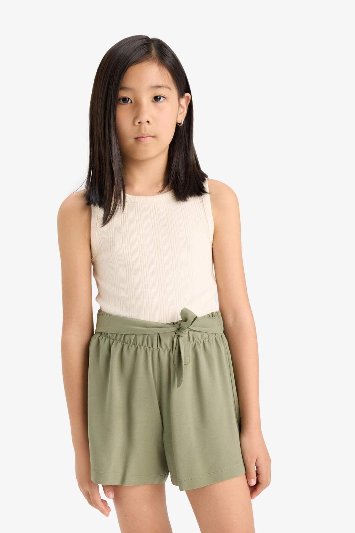 DeFacto-Girl's Crew Neck Basic Plain Undershirt Z7815A625Hs 4