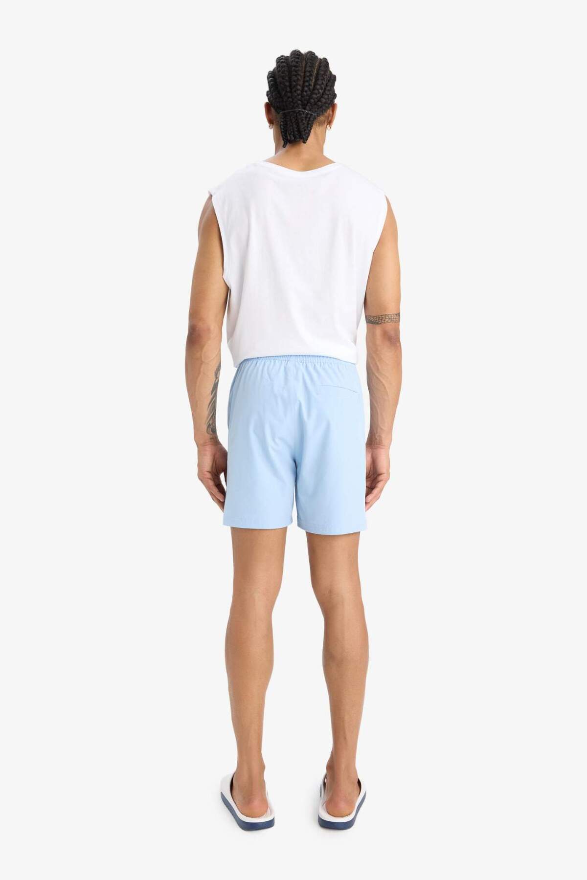 DeFacto-Defactofit Flexible Textured Short Length Sea Shorts E4057Ax25Hs 8