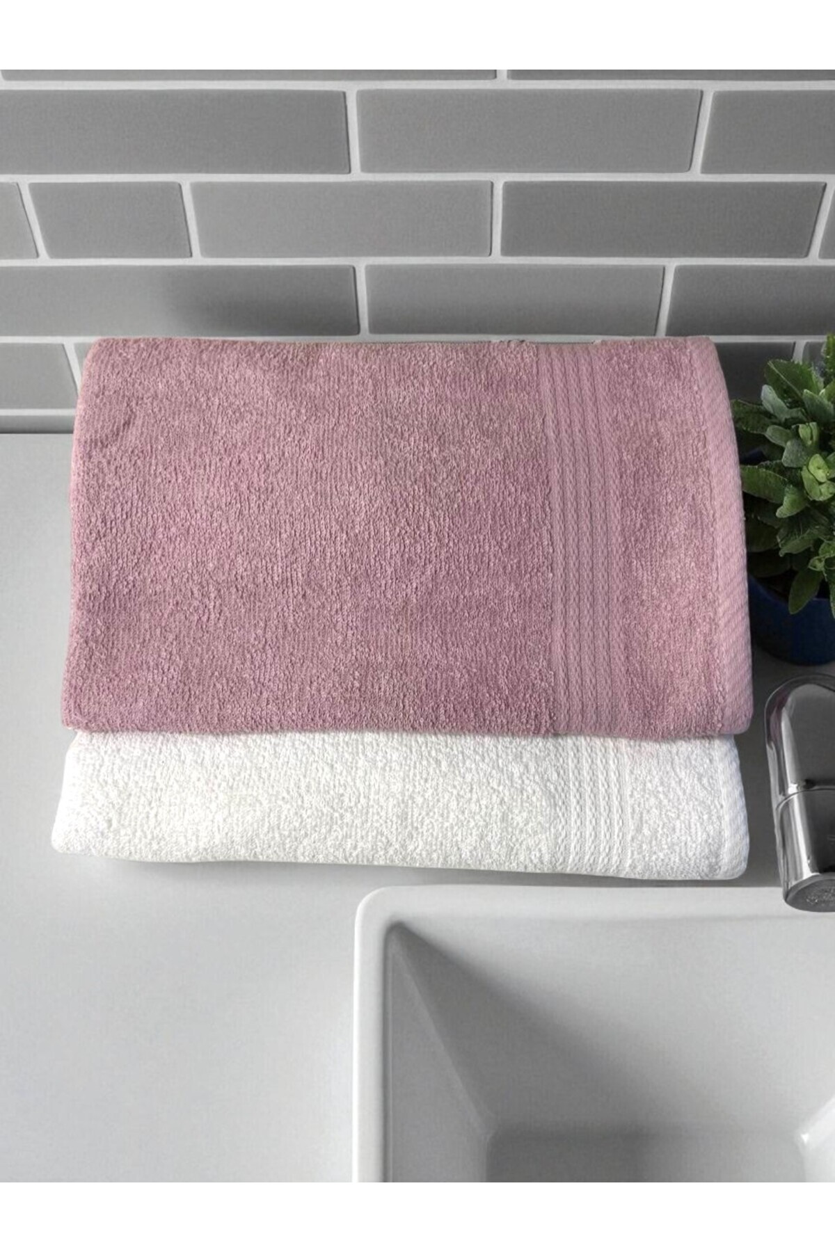 MixCotton Home-100% Cotton 140X70 cm Large Size 2 Pack Bath Towel 2