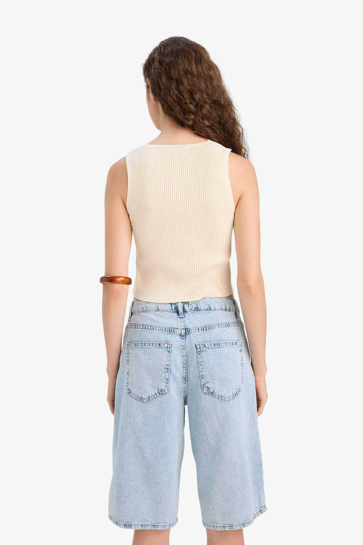 DeFacto-Γιλέκο Coool Slim Fit με λεπτή εφαρμογή V λαιμόκοψη E4738AX25SP 5