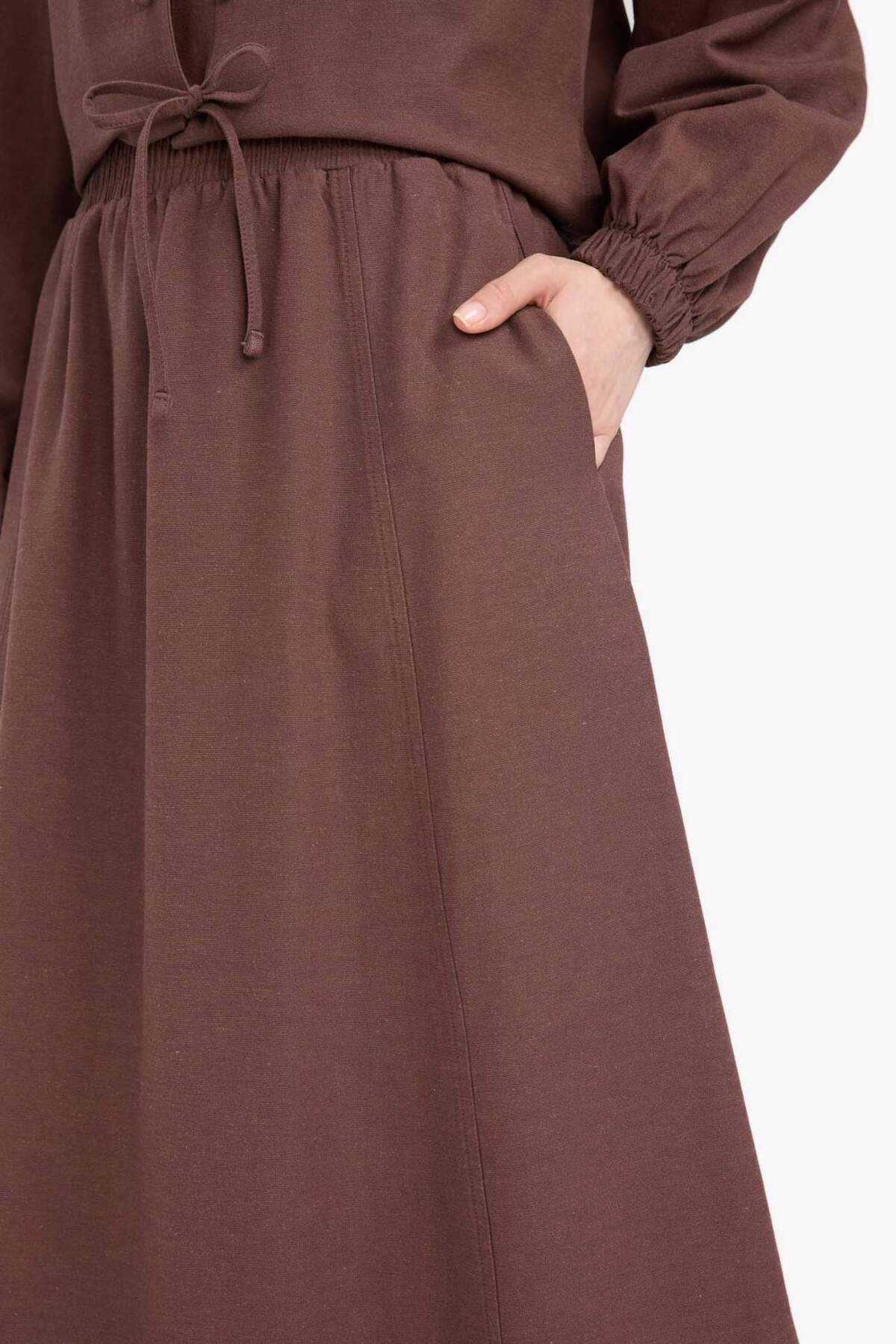 DeFacto-Fusta maxi hijab din amestec de in linie A E5371AX25SP 5