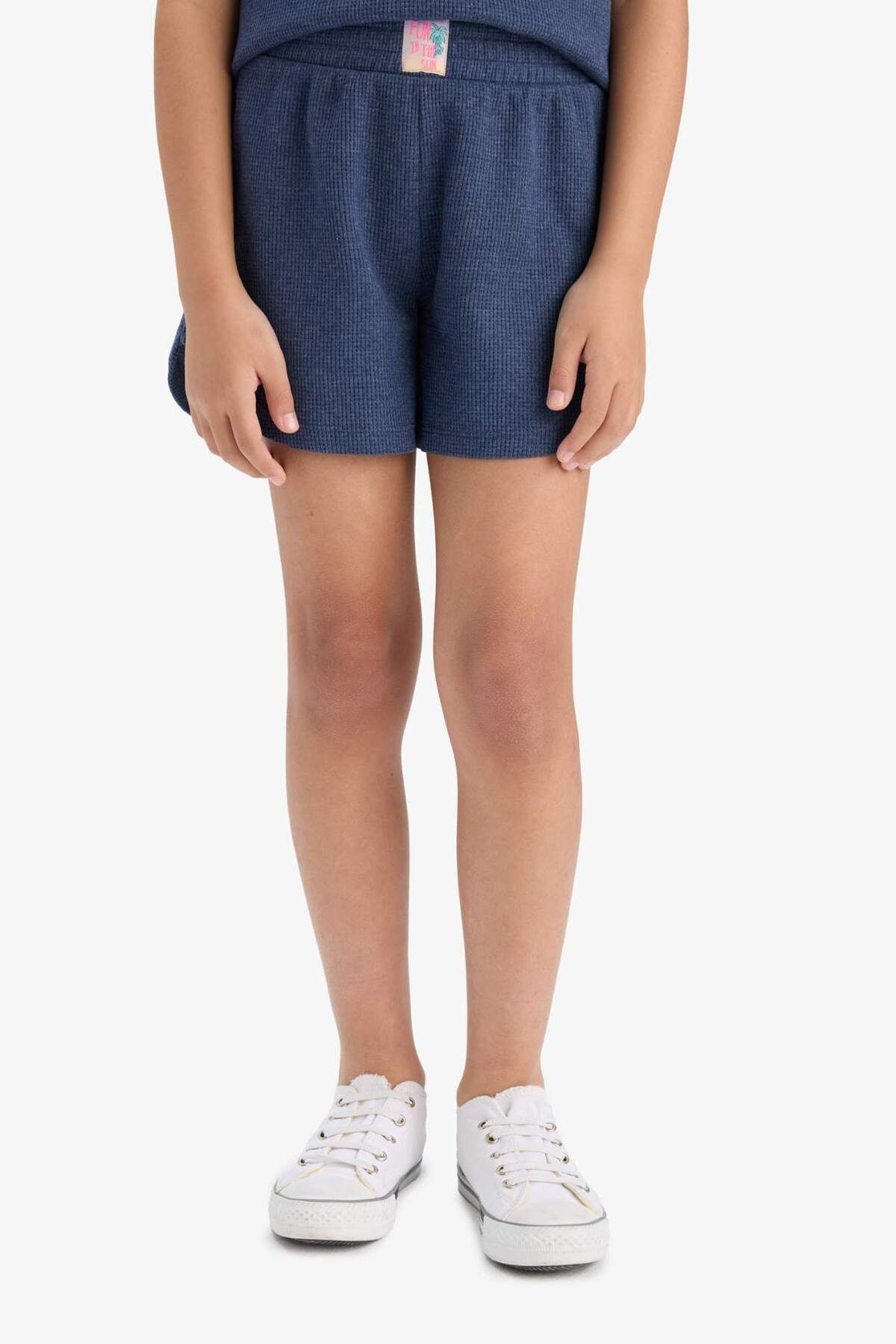 DeFacto-Set de 2 bucăți pentru fete, top fără mâneci, pantaloni scurți cu talie elastică, partea de jos F5184A825SM 6
