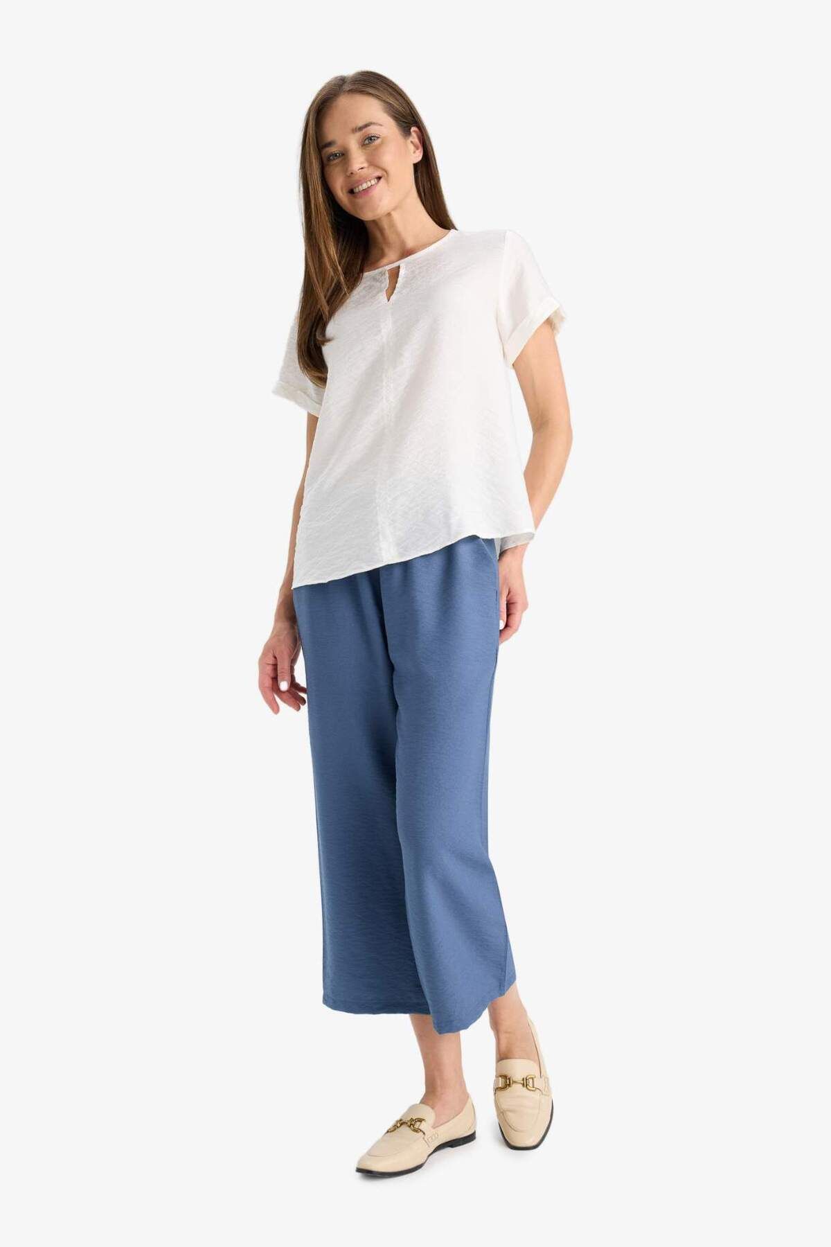 DeFacto-Flat Leg with Elastic Waist and Pockets A6764Ax25Sm 3