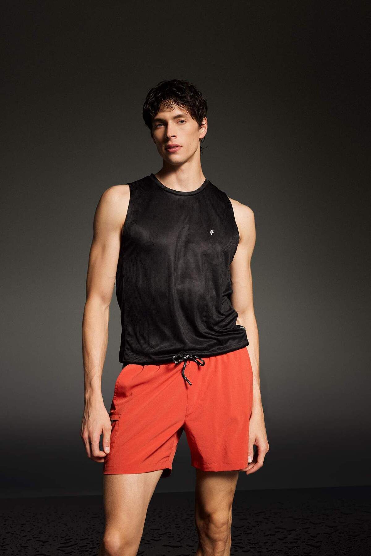DeFacto-Defactofit Printed Flexible Textured Short Length Sportsman Swim Shorts C5138Ax25Hs 2