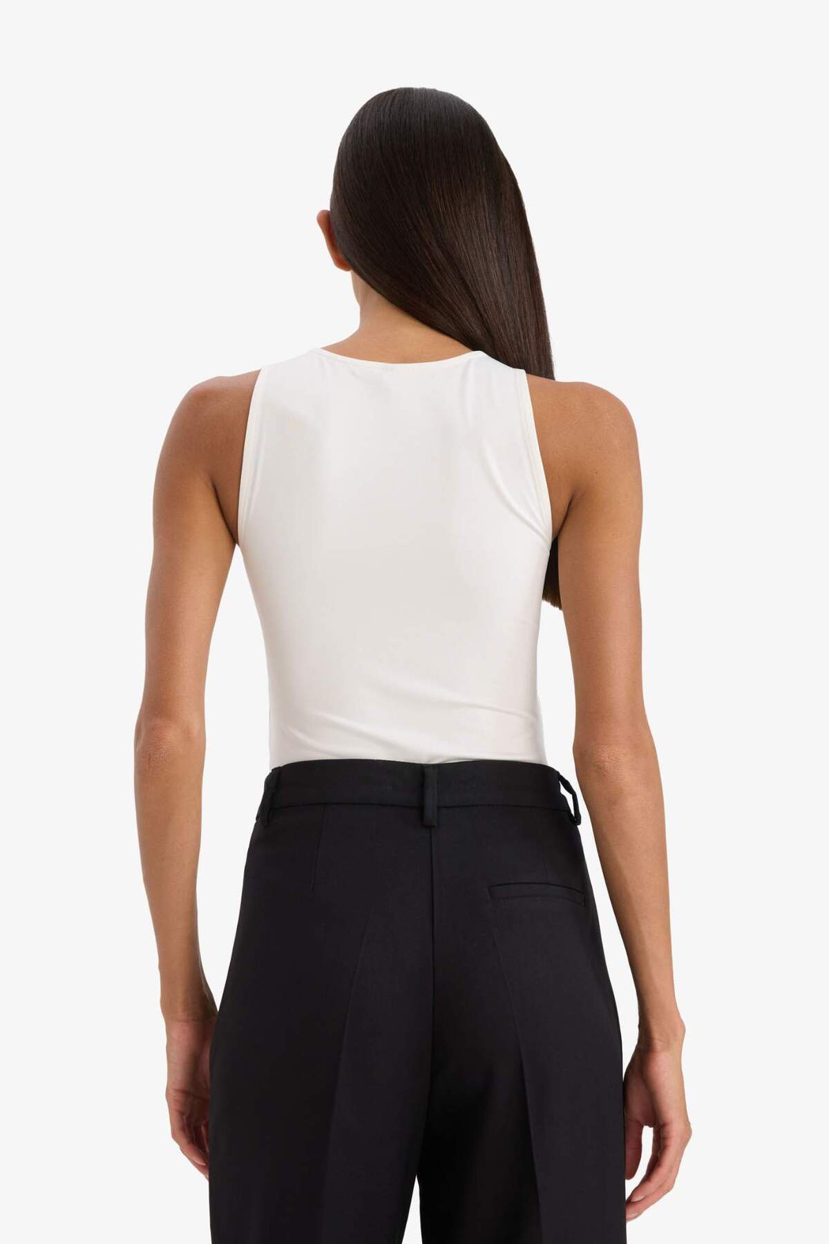 DeFacto-Afra X Slim Fit Slim Fit Halter Neck Tank Top F0357Ax25Sm 6