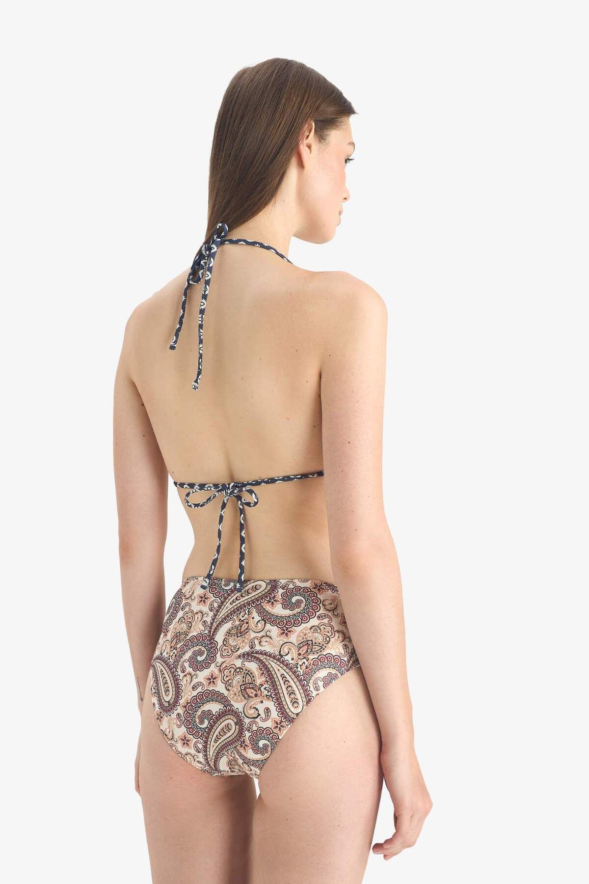 DeFacto-Regular Fit Patterned Bikini Bottom-Fall in Love E4891Ax25Sm 5