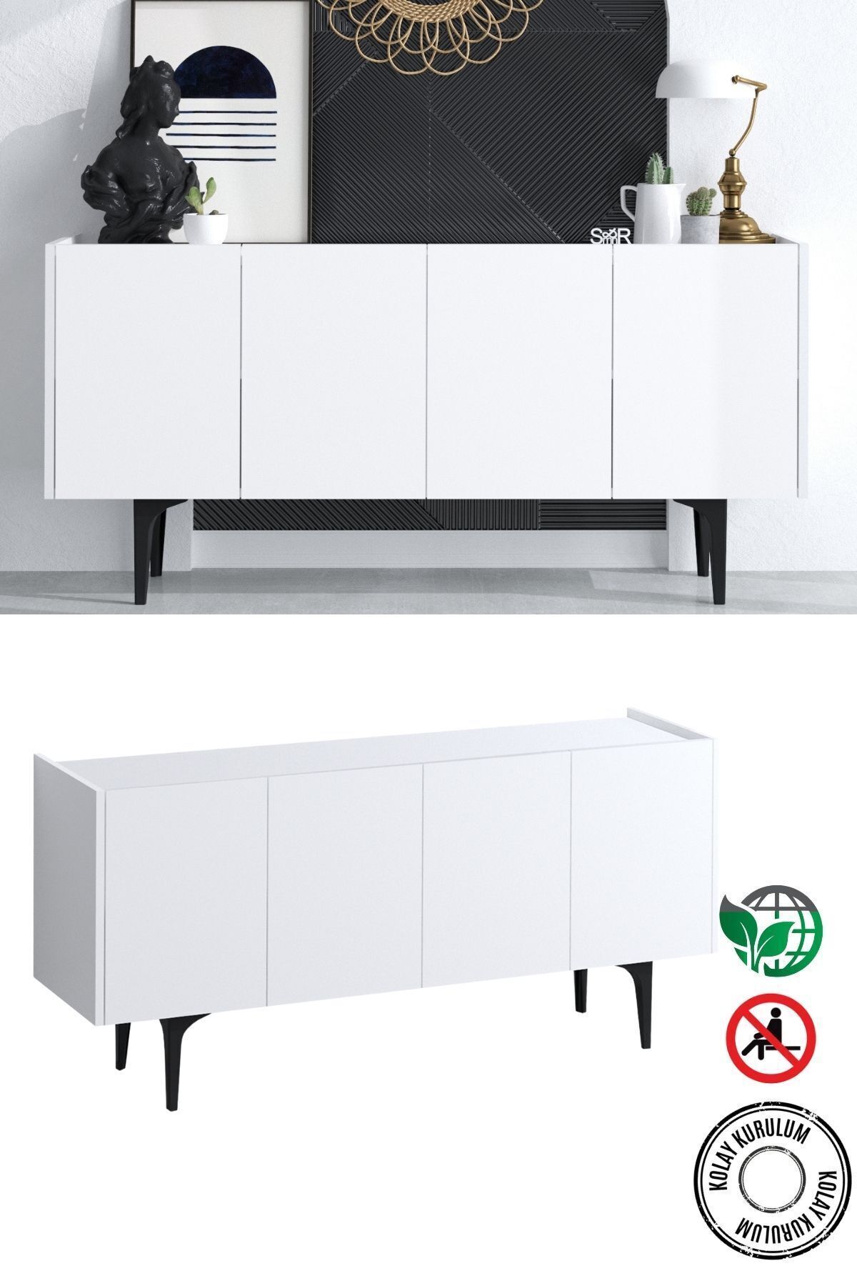 DECORMET Polaris Konsol  Beyaz