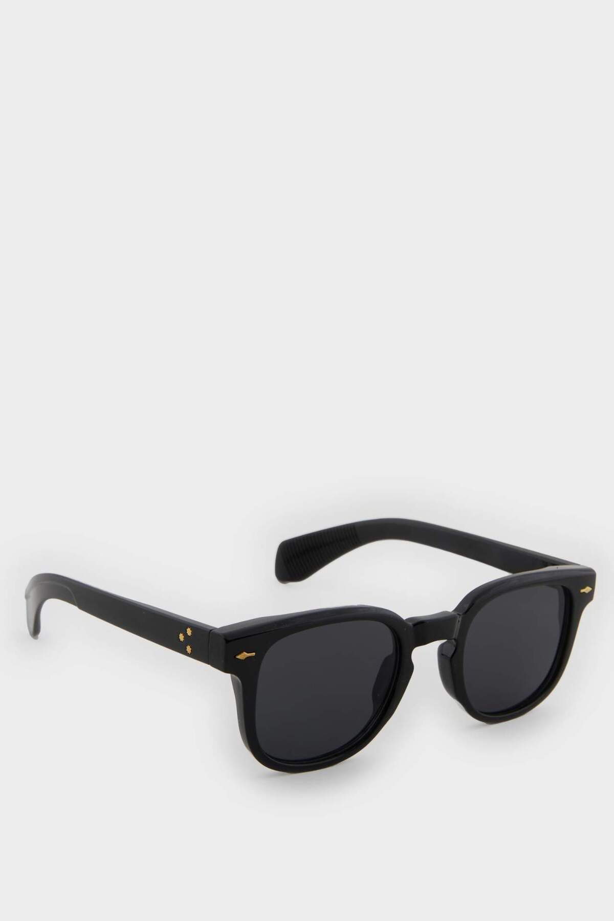DeFacto-Women's Round Black Plastic Frame Black Glass Uv Sunglasses F0610Axns 2