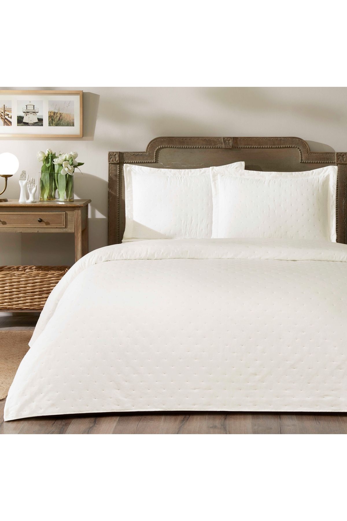 Taç-Rita Single Bedspread Set Ecru 1