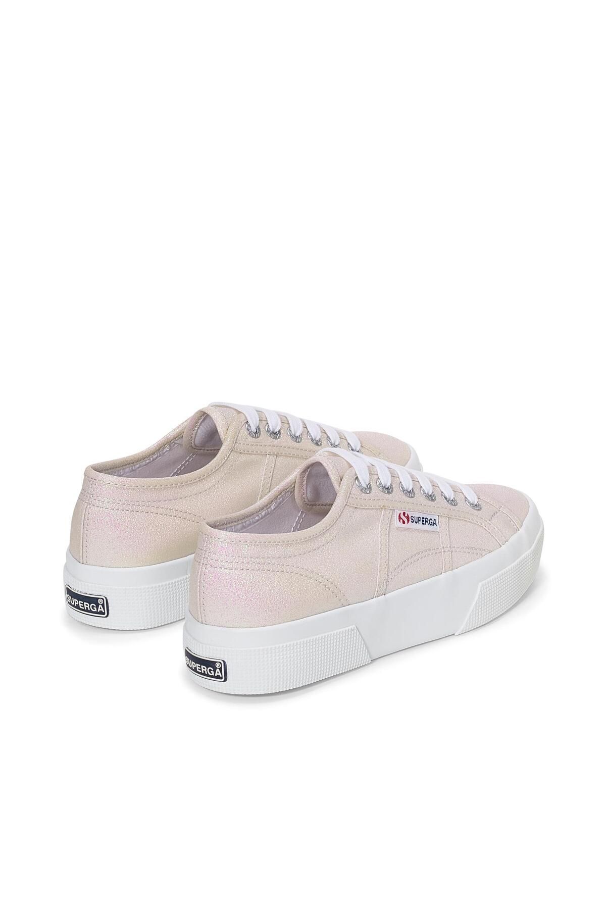 Superga-Dámské béžové tenisky na platformě 2740 Platform Lame 3