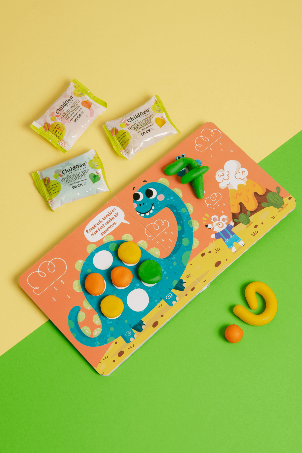 ChildGen Sayılar Ilk Oyun Hamuru Aktivitesi Ve 3x125 Gr Doğal Oyun Hamuru fotoğrafı 4 (önizleme)